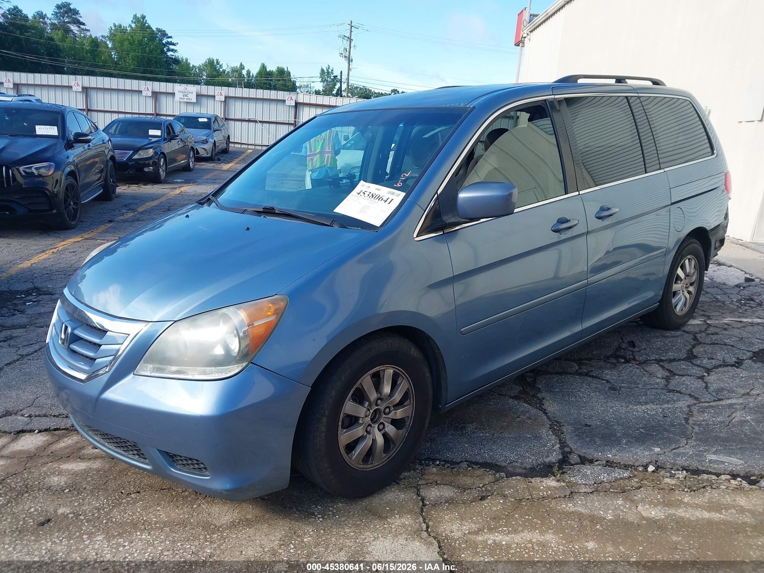 2010 Honda Odyssey Ex Blue vin: 5FNRL3H44AB059210