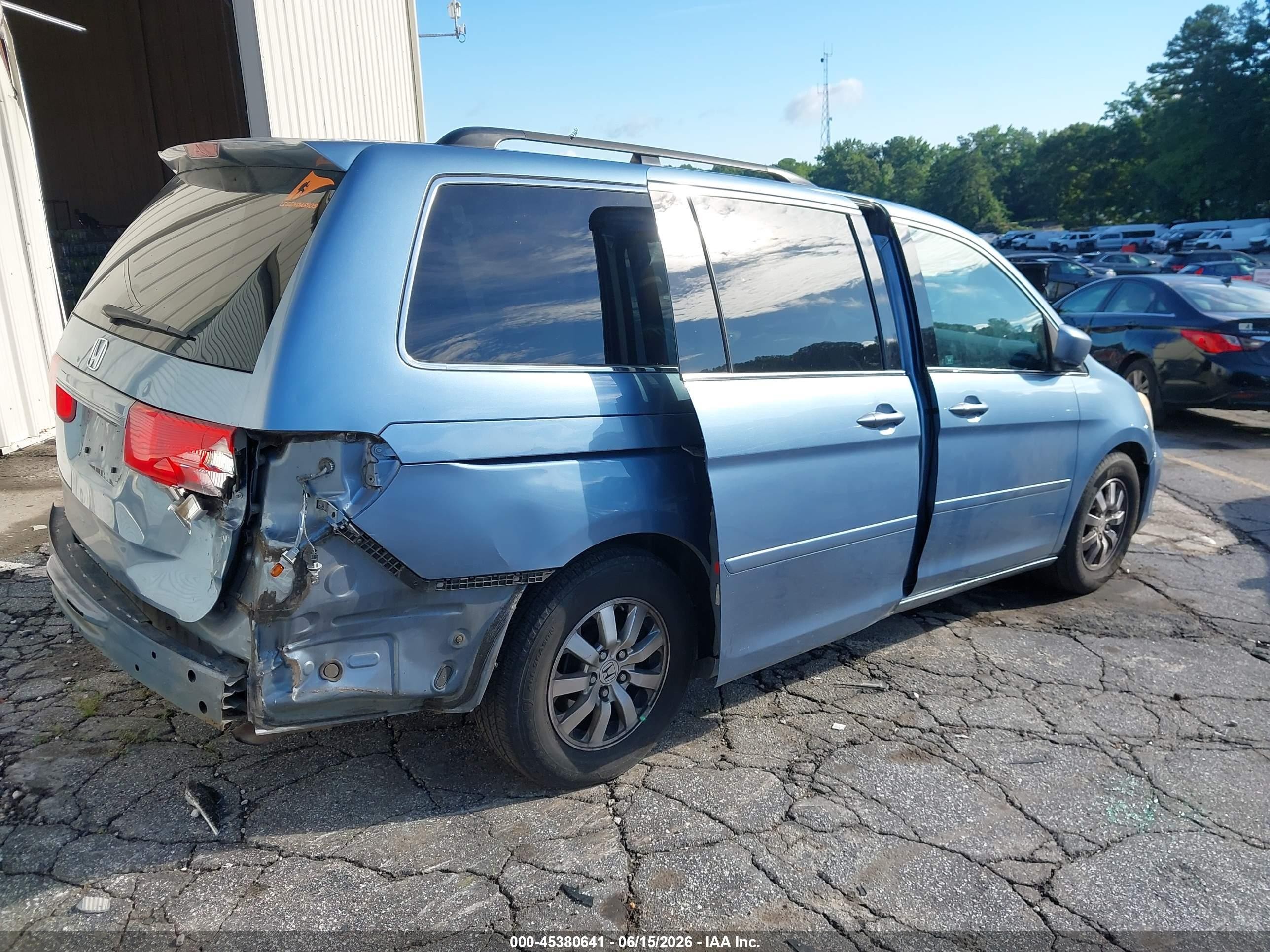 2010 Honda Odyssey Ex Blue vin: 5FNRL3H44AB059210