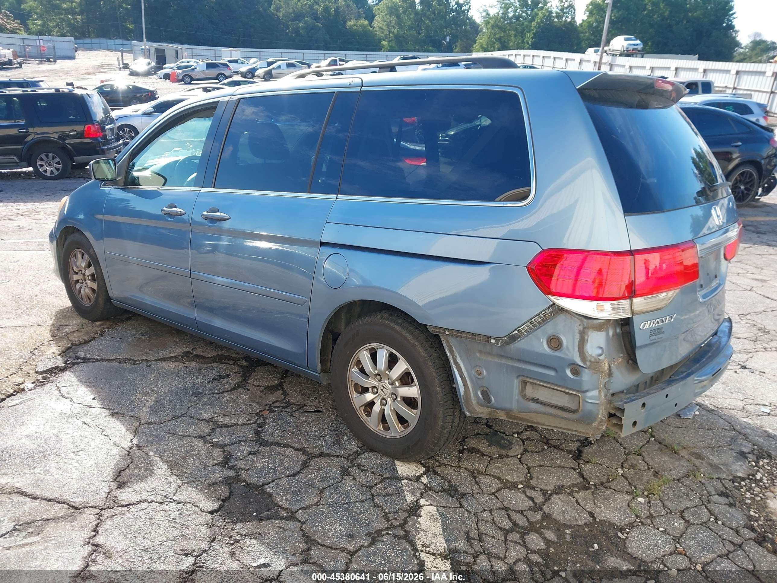 2010 Honda Odyssey Ex Blue vin: 5FNRL3H44AB059210