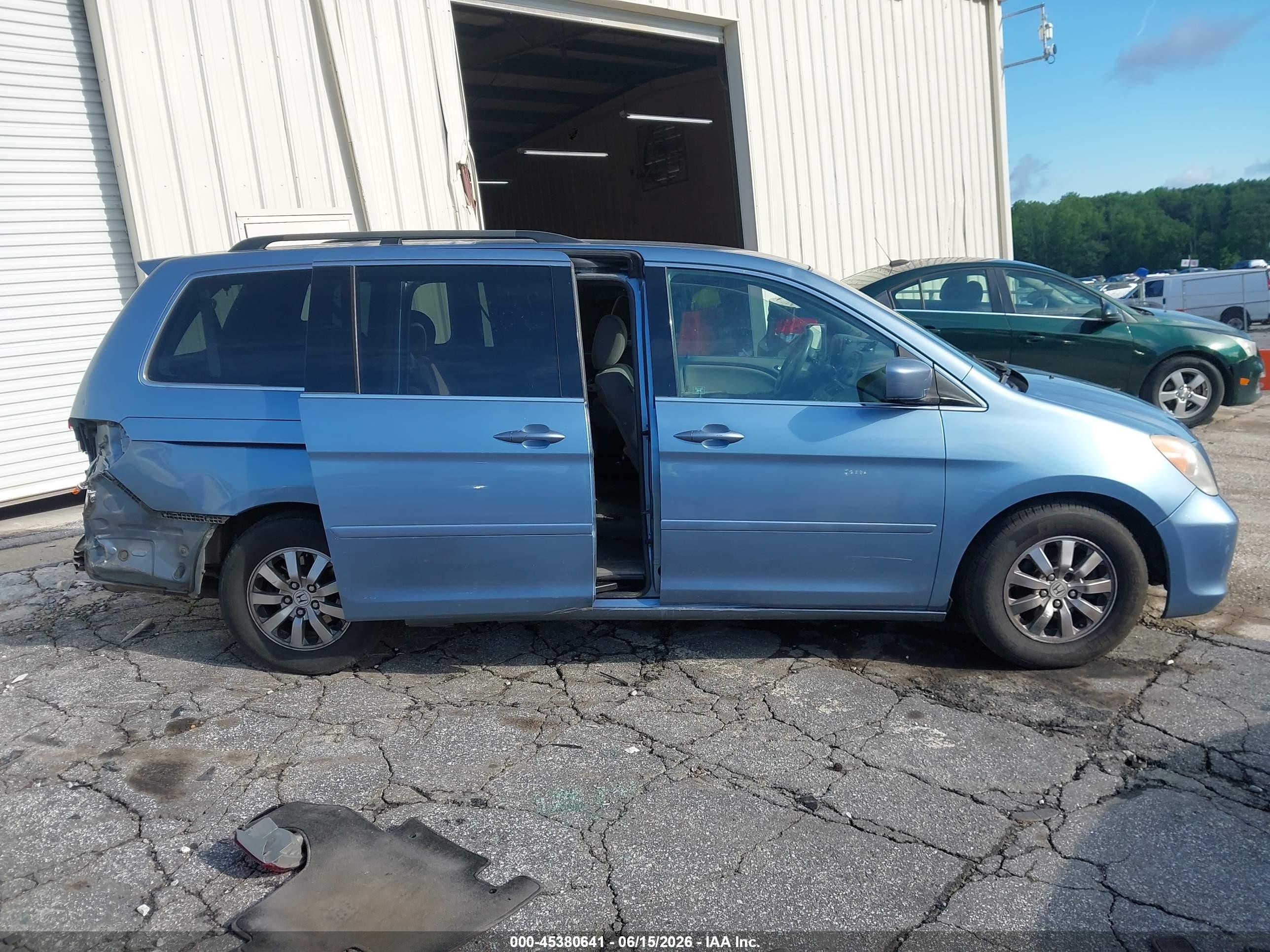 2010 Honda Odyssey Ex Blue vin: 5FNRL3H44AB059210