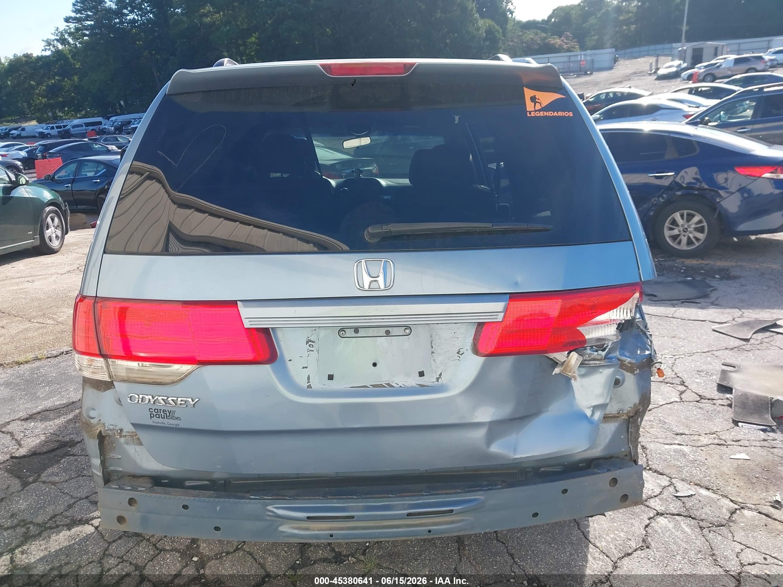 2010 Honda Odyssey Ex Blue vin: 5FNRL3H44AB059210