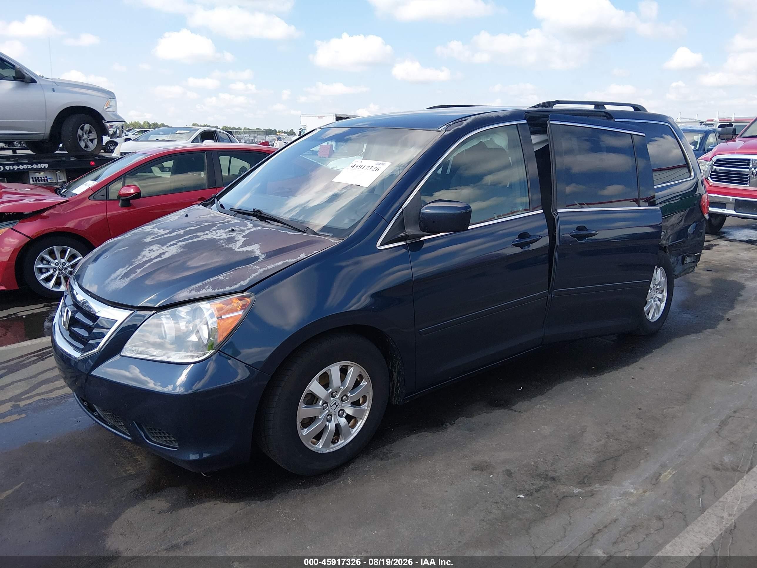 2010 Honda Odyssey Ex Blue vin: 5FNRL3H45AB084598