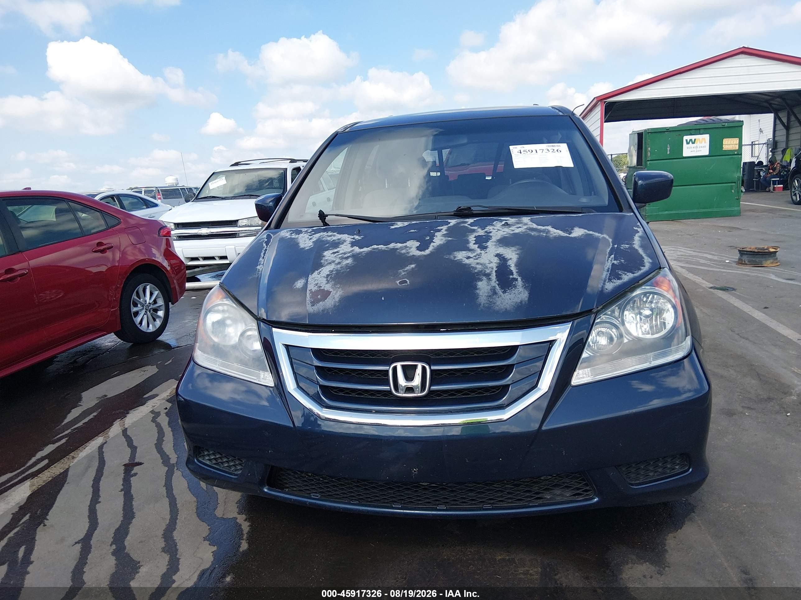2010 Honda Odyssey Ex Blue vin: 5FNRL3H45AB084598