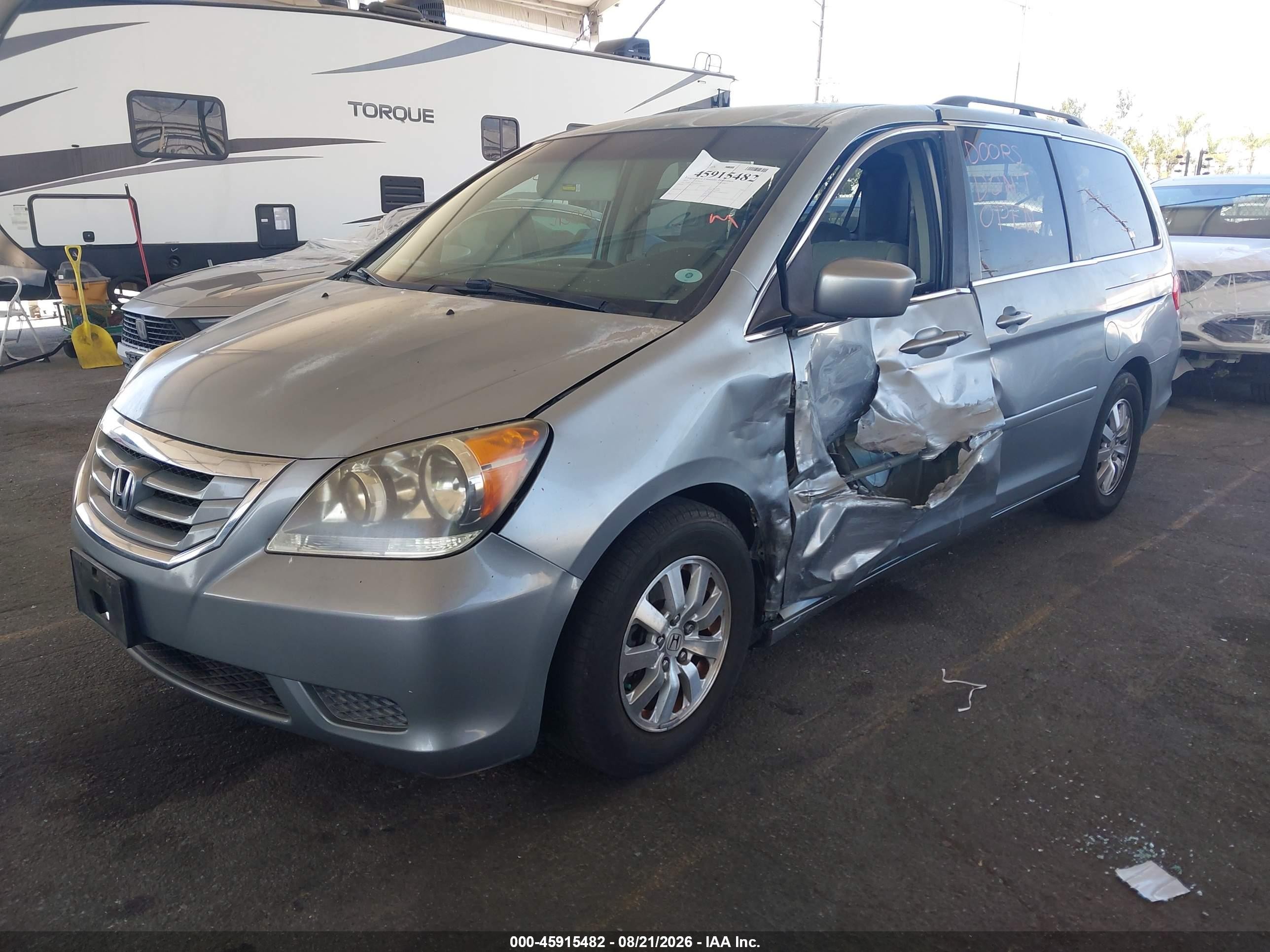 2010 Honda Odyssey Ex Light Blue vin: 5FNRL3H46AB001017