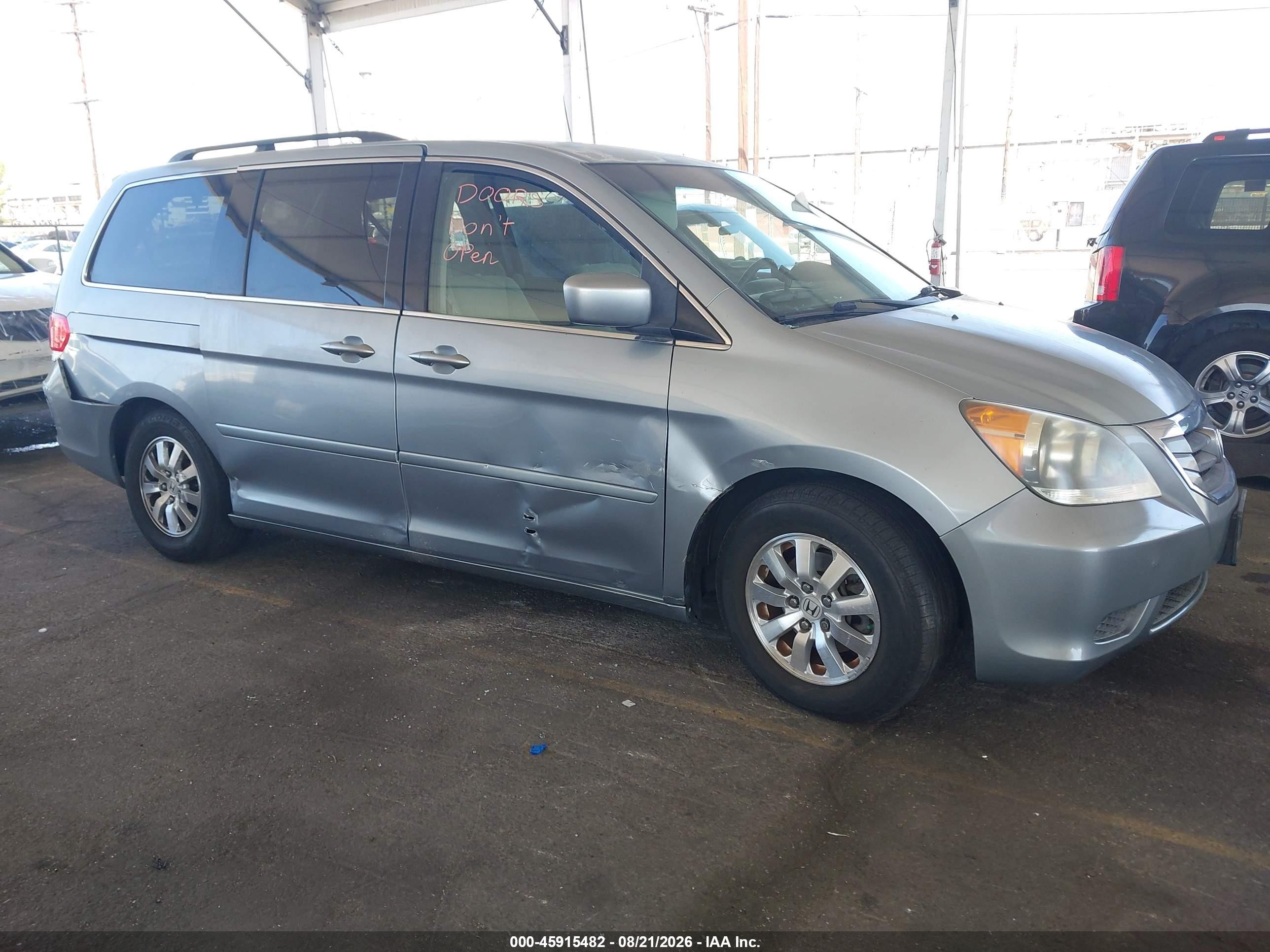2010 Honda Odyssey Ex Light Blue vin: 5FNRL3H46AB001017