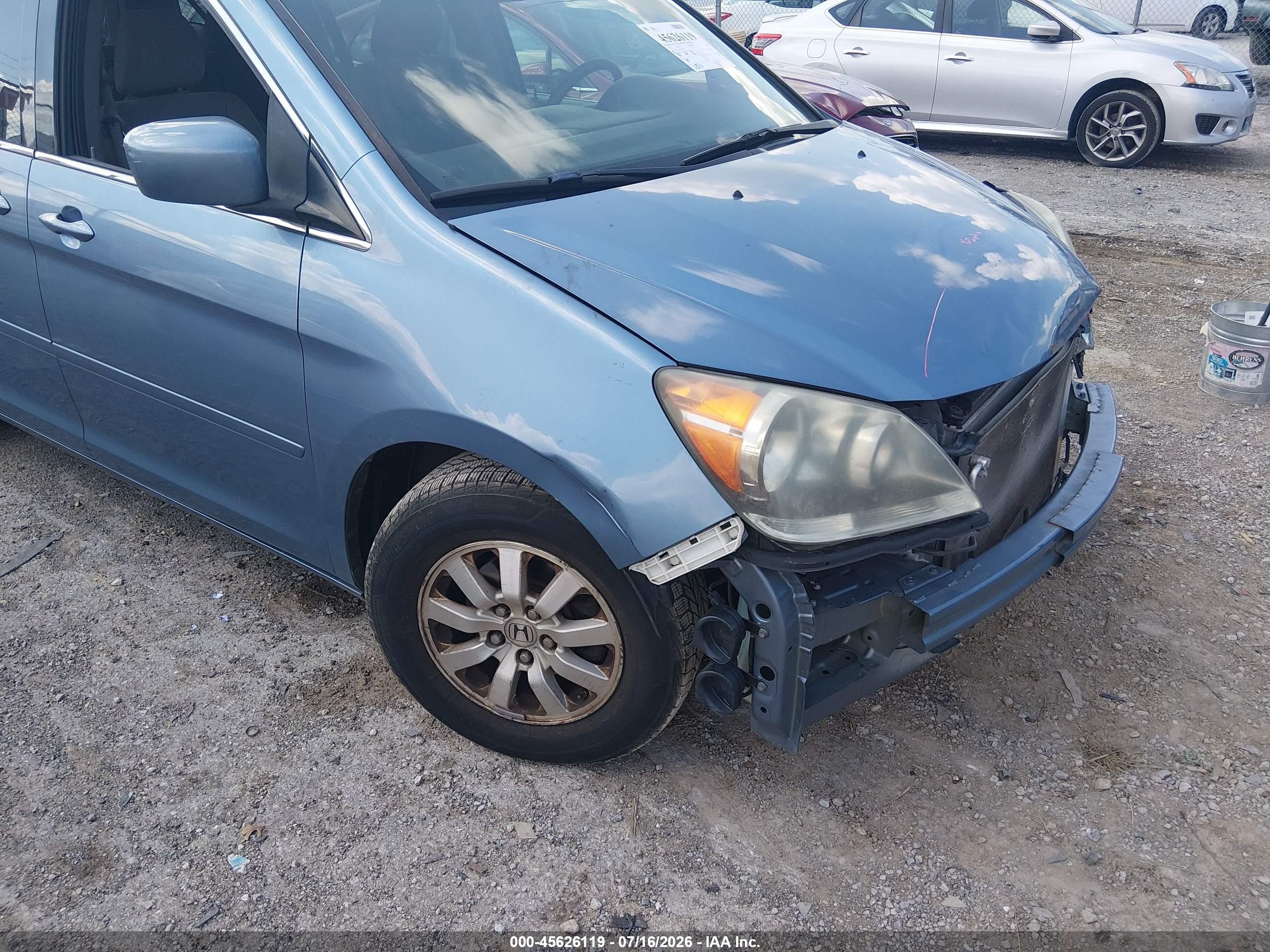 2010 Honda Odyssey Ex Blue vin: 5FNRL3H46AB009005