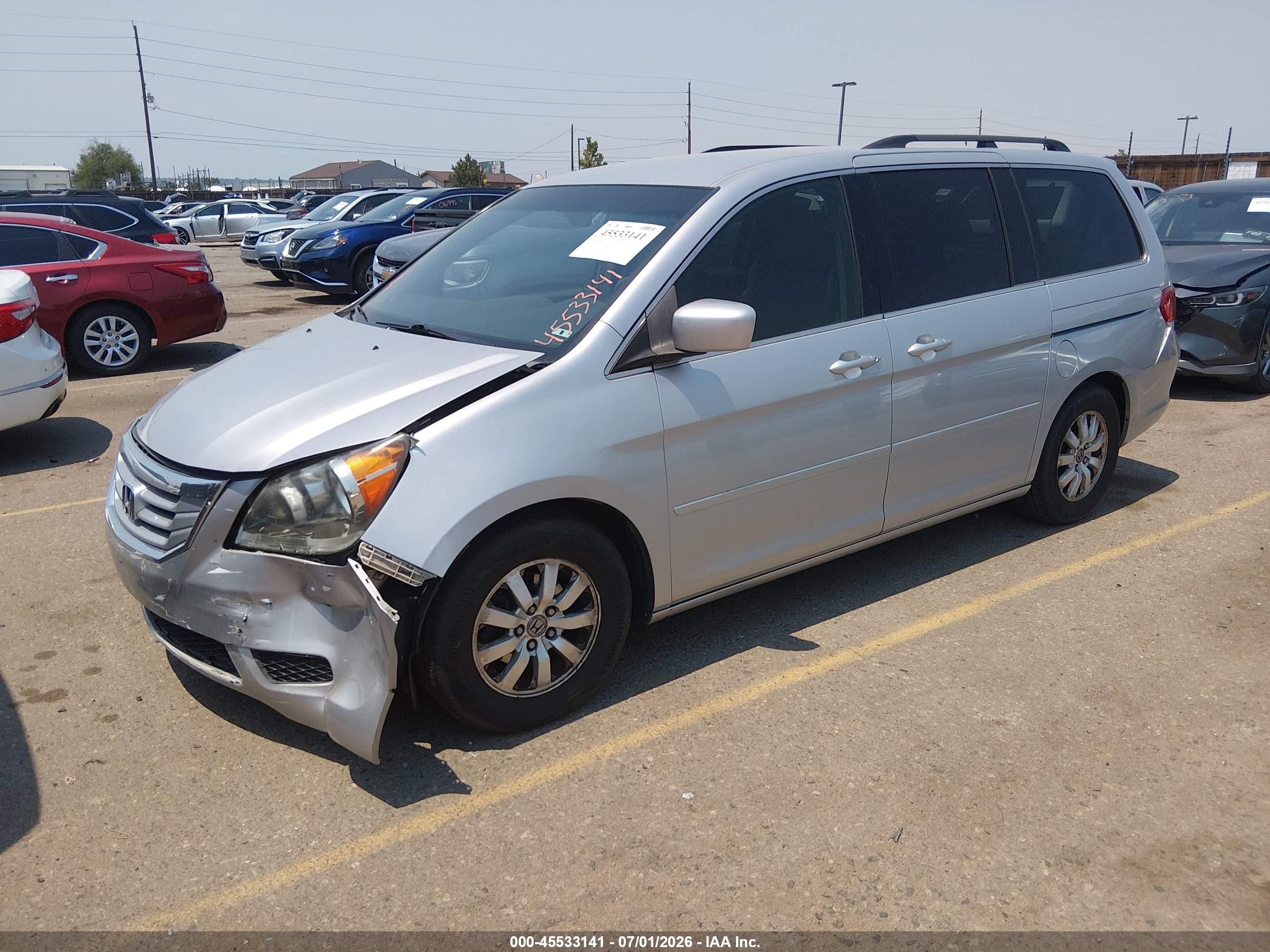 2010 Honda Odyssey Ex Серебряный vin: 5FNRL3H46AB030551