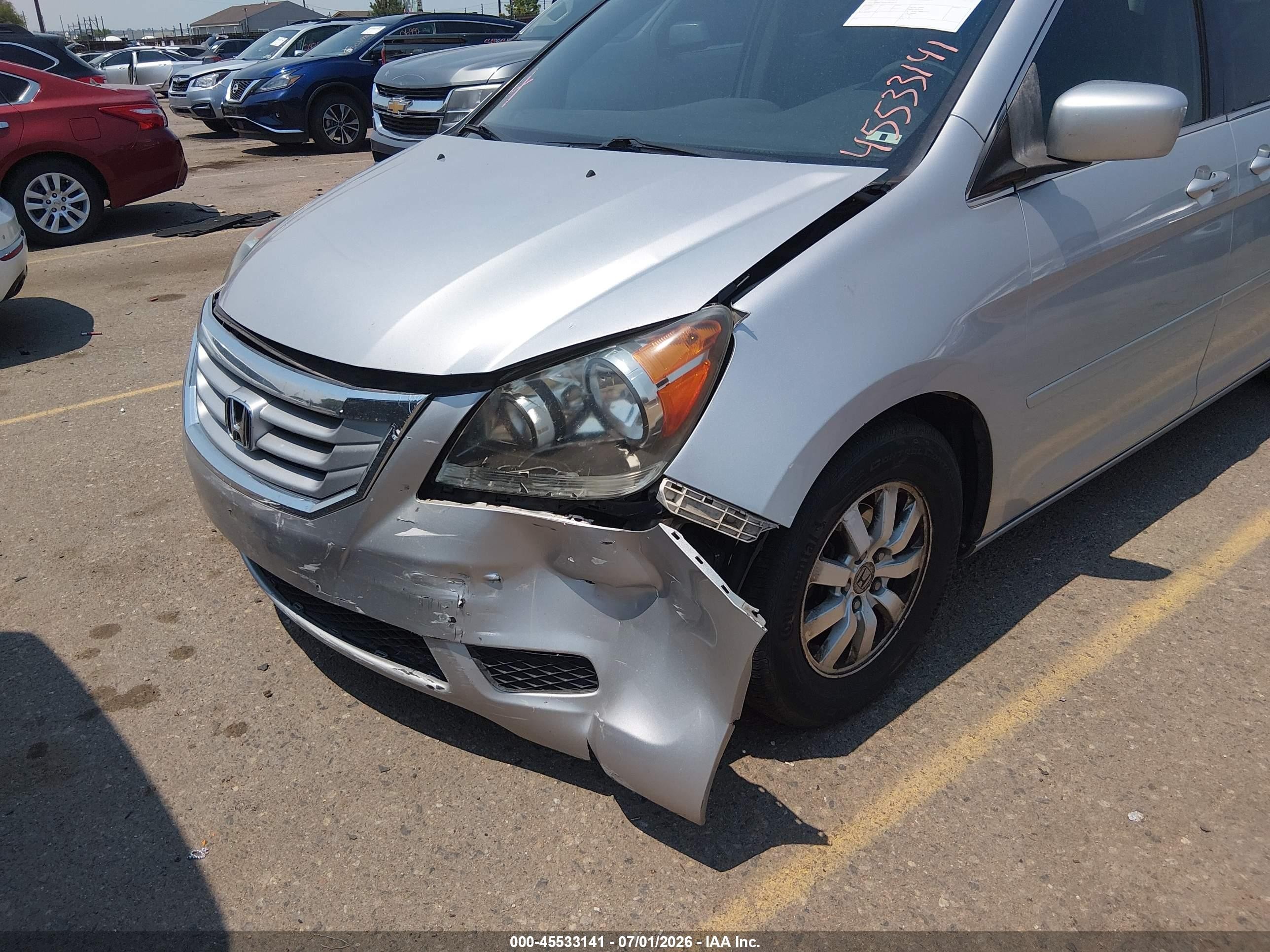 2010 Honda Odyssey Ex Серебряный vin: 5FNRL3H46AB030551