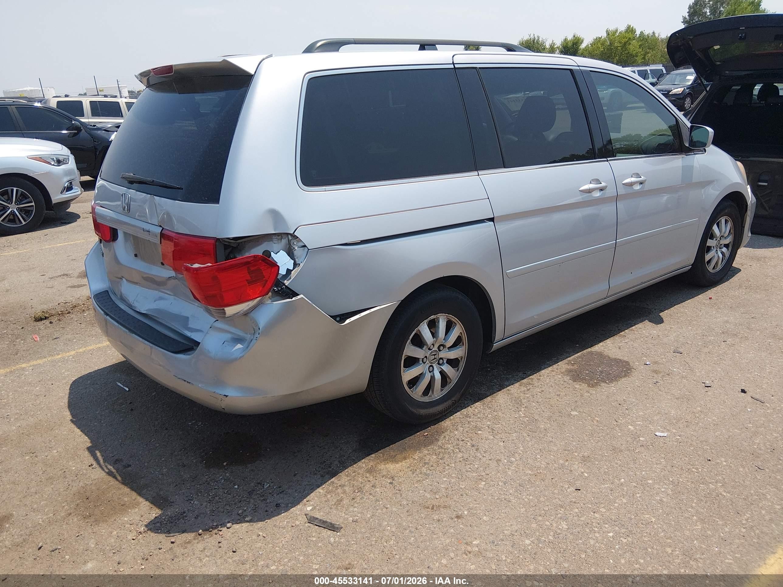 2010 Honda Odyssey Ex Серебряный vin: 5FNRL3H46AB030551
