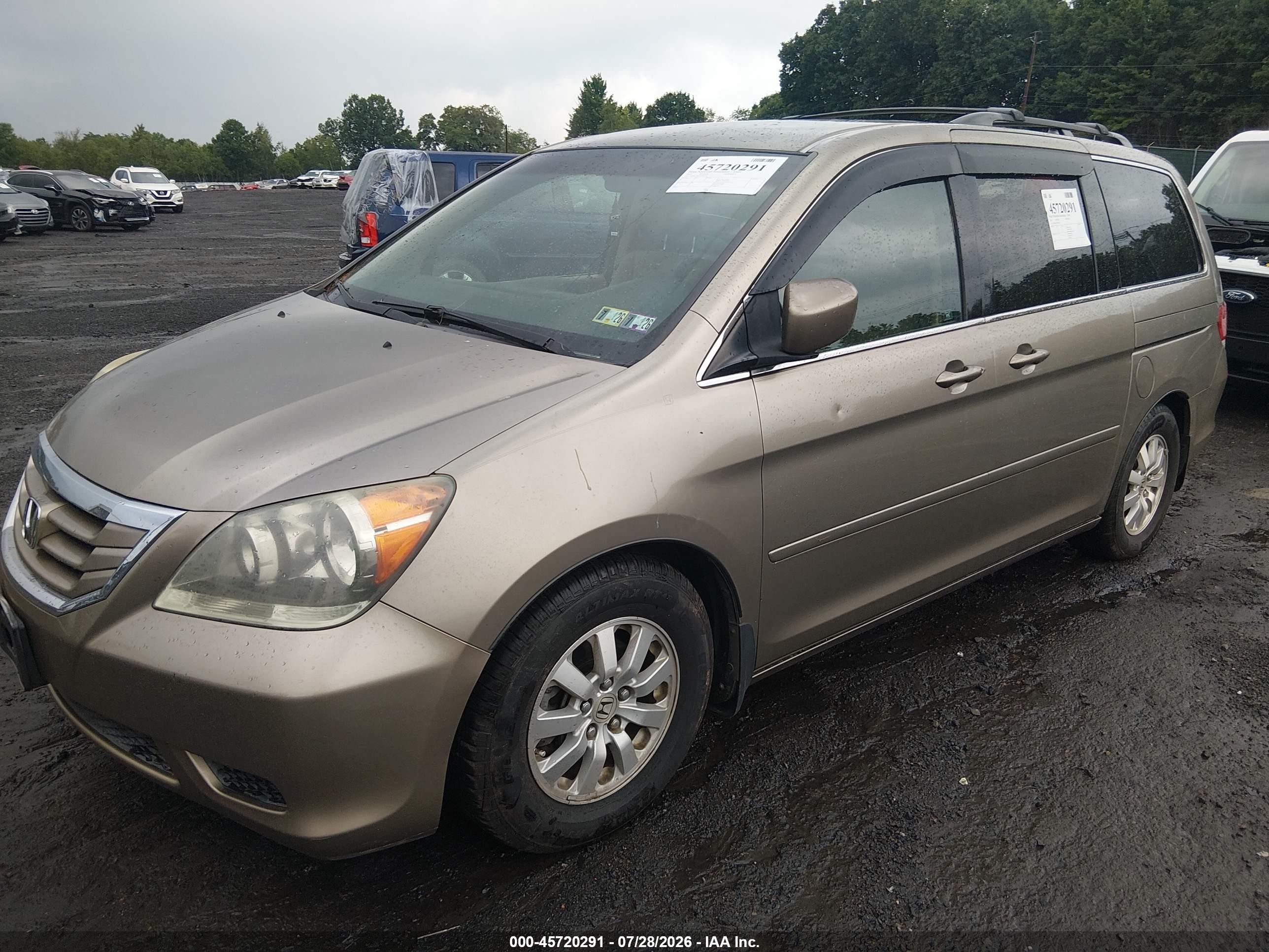 2010 Honda Odyssey Ex Gold vin: 5FNRL3H47AB005741