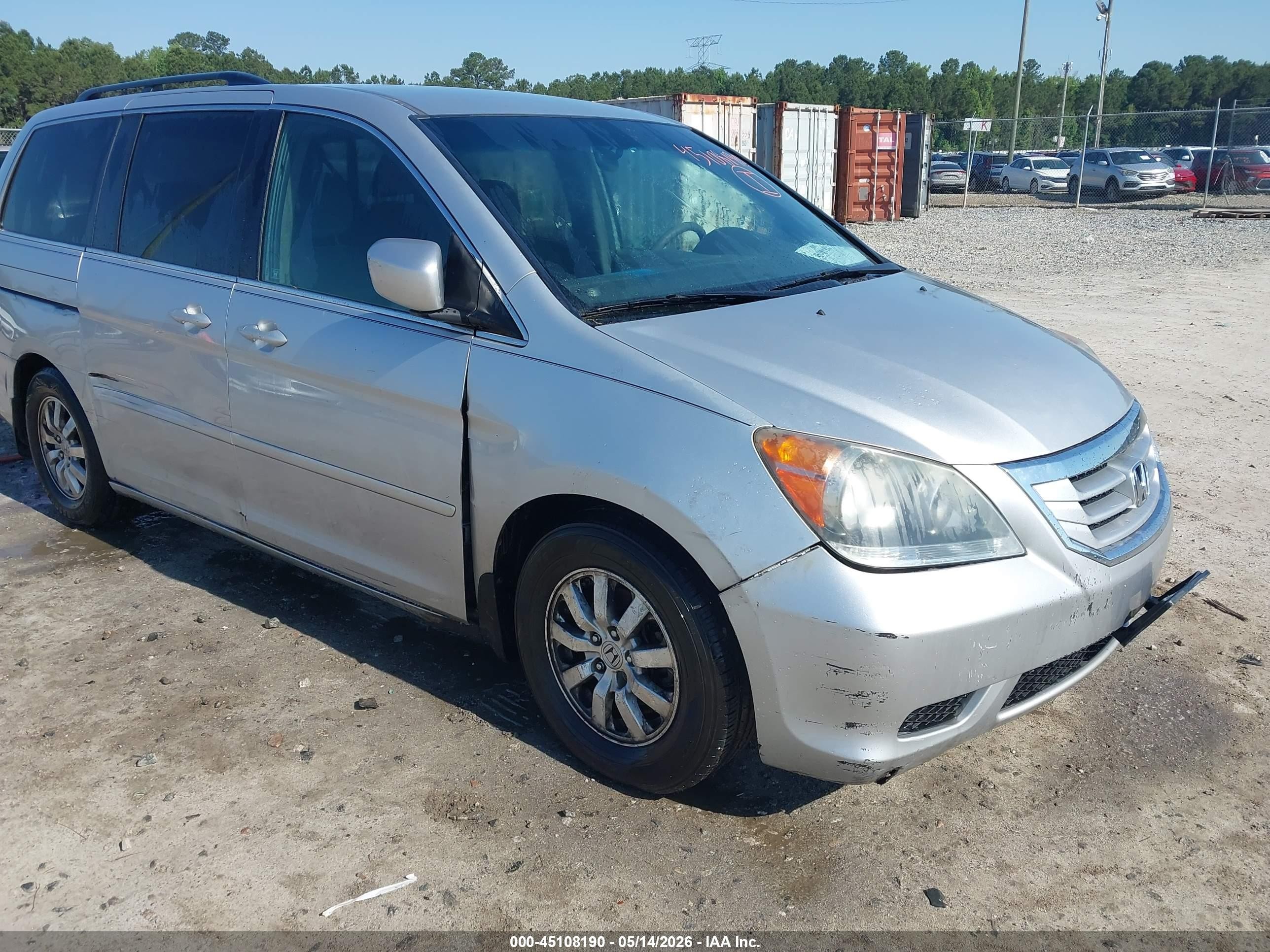 2010 Honda Odyssey Ex Silver vin: 5FNRL3H47AB043860