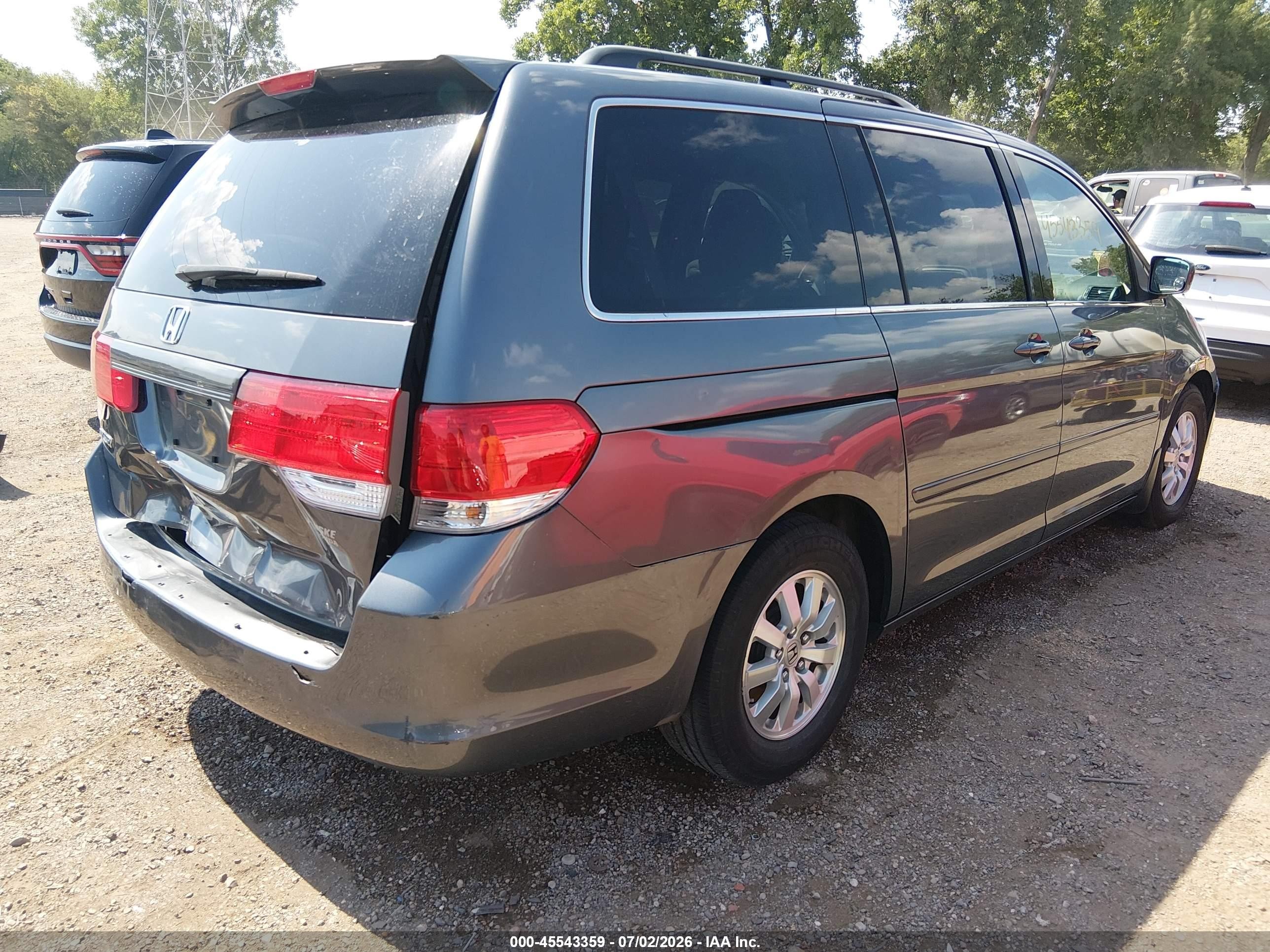 2010 Honda Odyssey Ex Gray vin: 5FNRL3H47AB060903