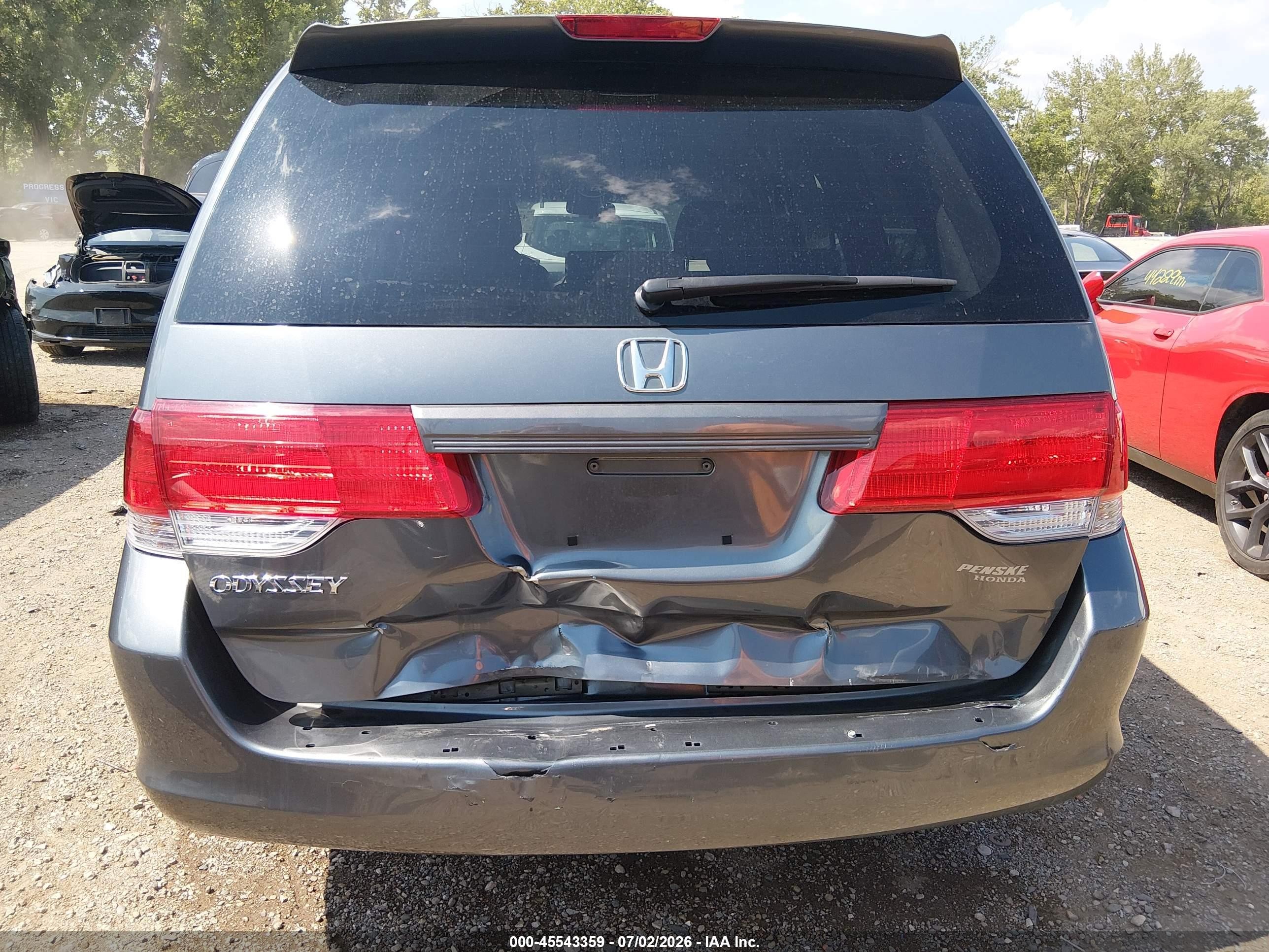 2010 Honda Odyssey Ex Gray vin: 5FNRL3H47AB060903