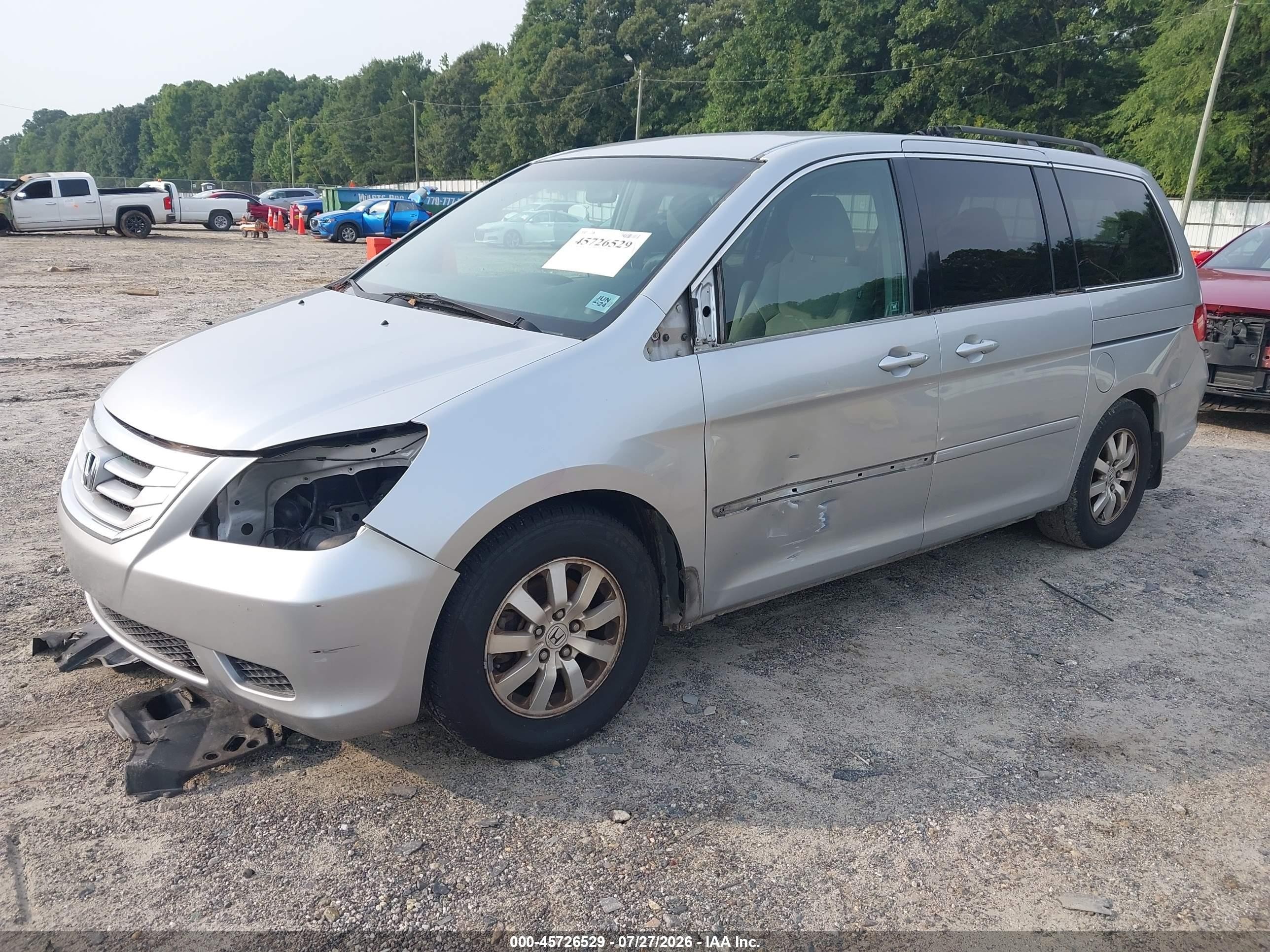 2010 Honda Odyssey Ex Silver vin: 5FNRL3H47AB081380