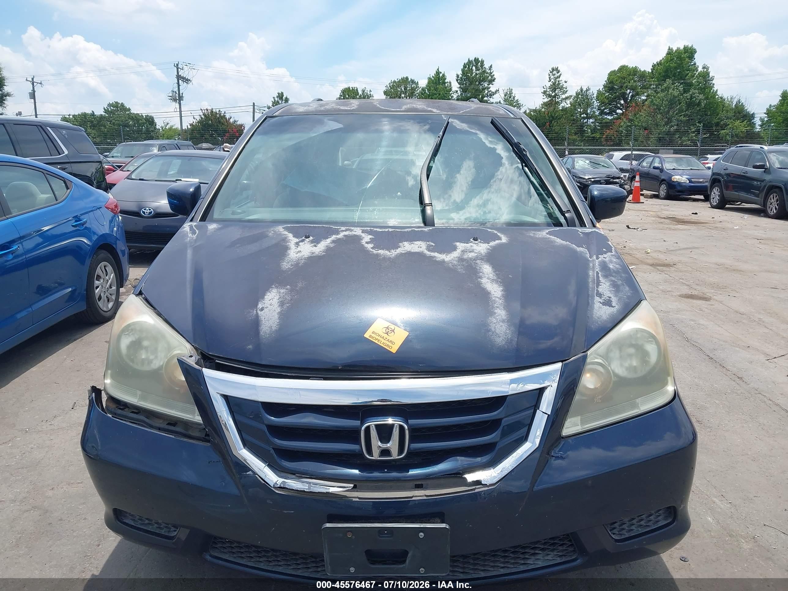 2010 Honda Odyssey Ex Синий vin: 5FNRL3H48AB003531