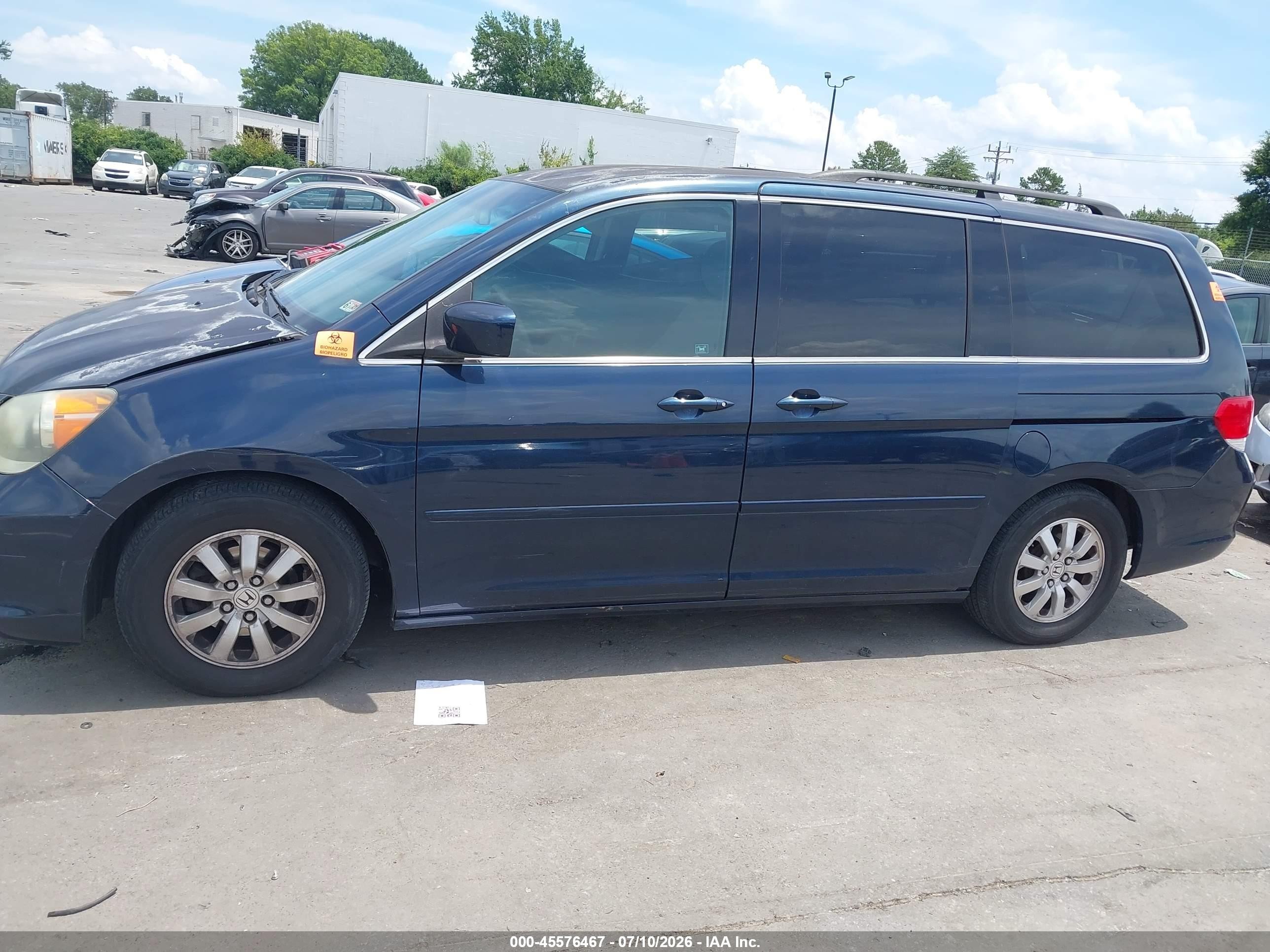 2010 Honda Odyssey Ex Синий vin: 5FNRL3H48AB003531