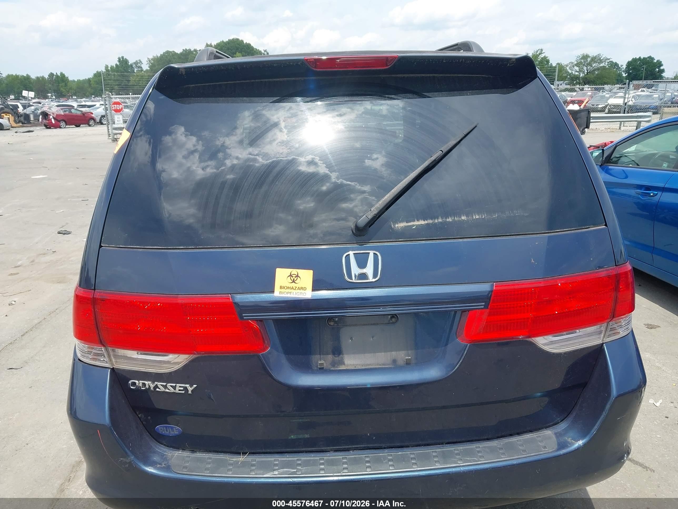 2010 Honda Odyssey Ex Синий vin: 5FNRL3H48AB003531