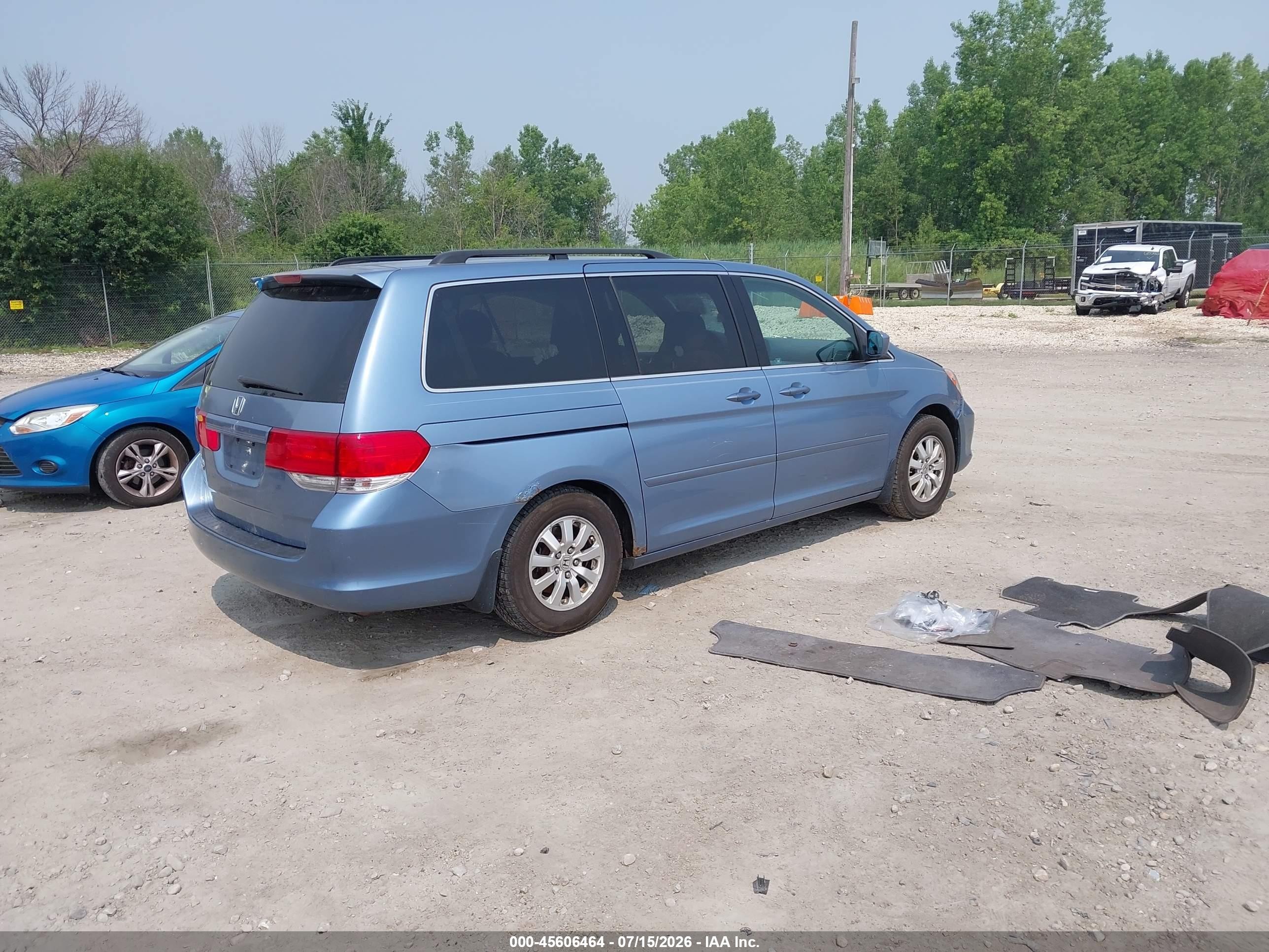 2010 Honda Odyssey Ex Light Blue vin: 5FNRL3H49AB019673