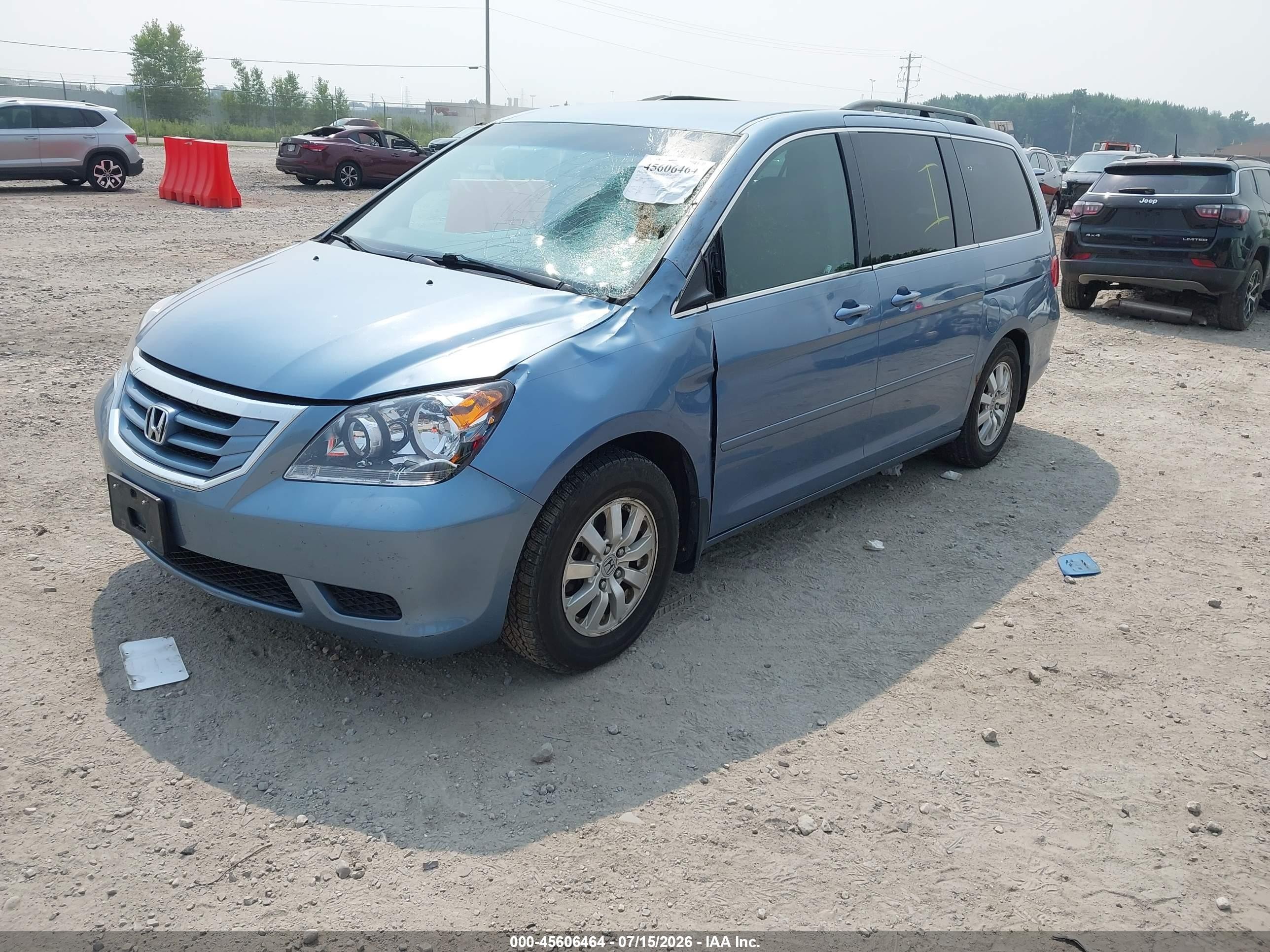 2010 Honda Odyssey Ex Light Blue vin: 5FNRL3H49AB019673