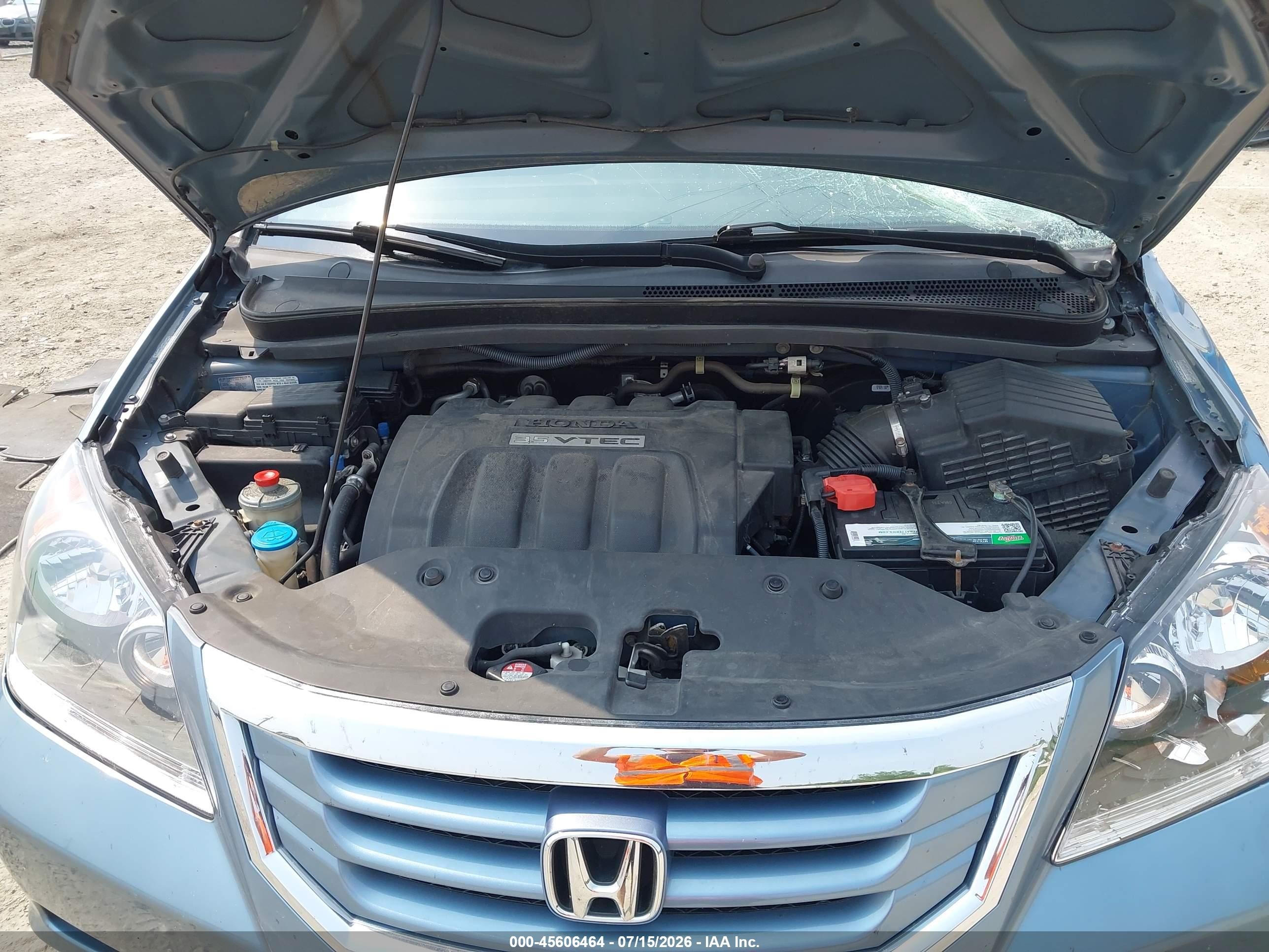 2010 Honda Odyssey Ex Light Blue vin: 5FNRL3H49AB019673