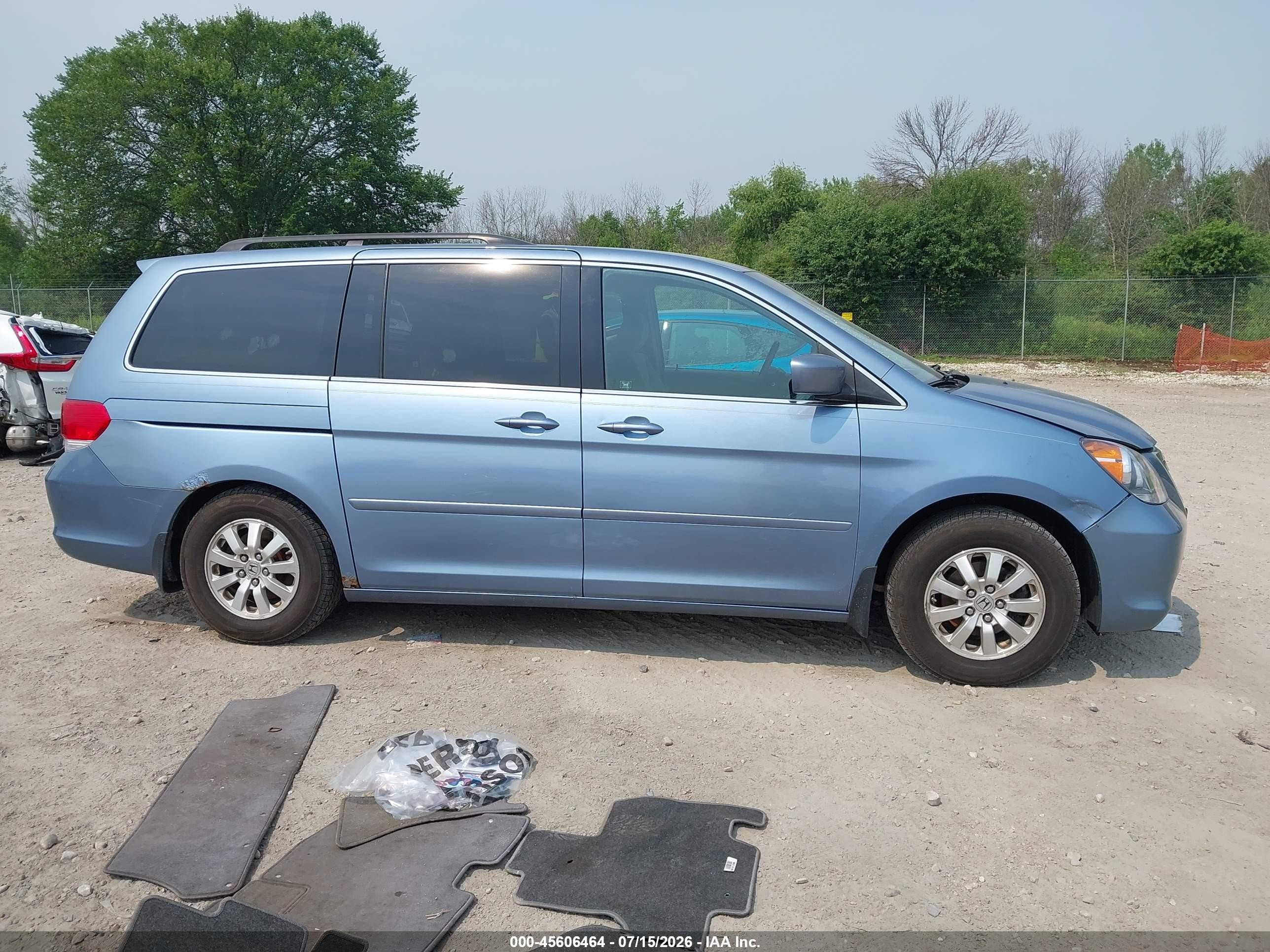 2010 Honda Odyssey Ex Light Blue vin: 5FNRL3H49AB019673