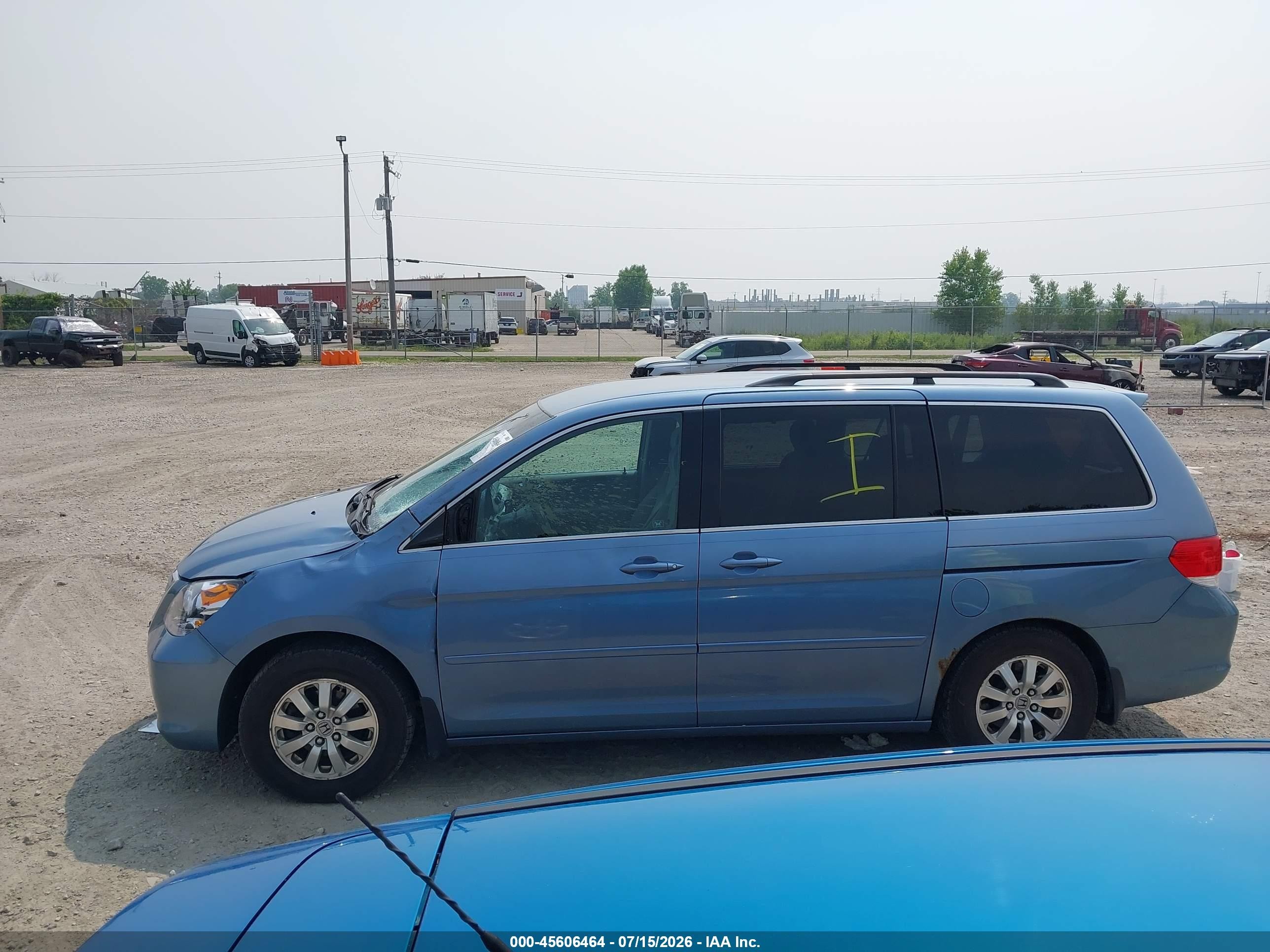 2010 Honda Odyssey Ex Light Blue vin: 5FNRL3H49AB019673