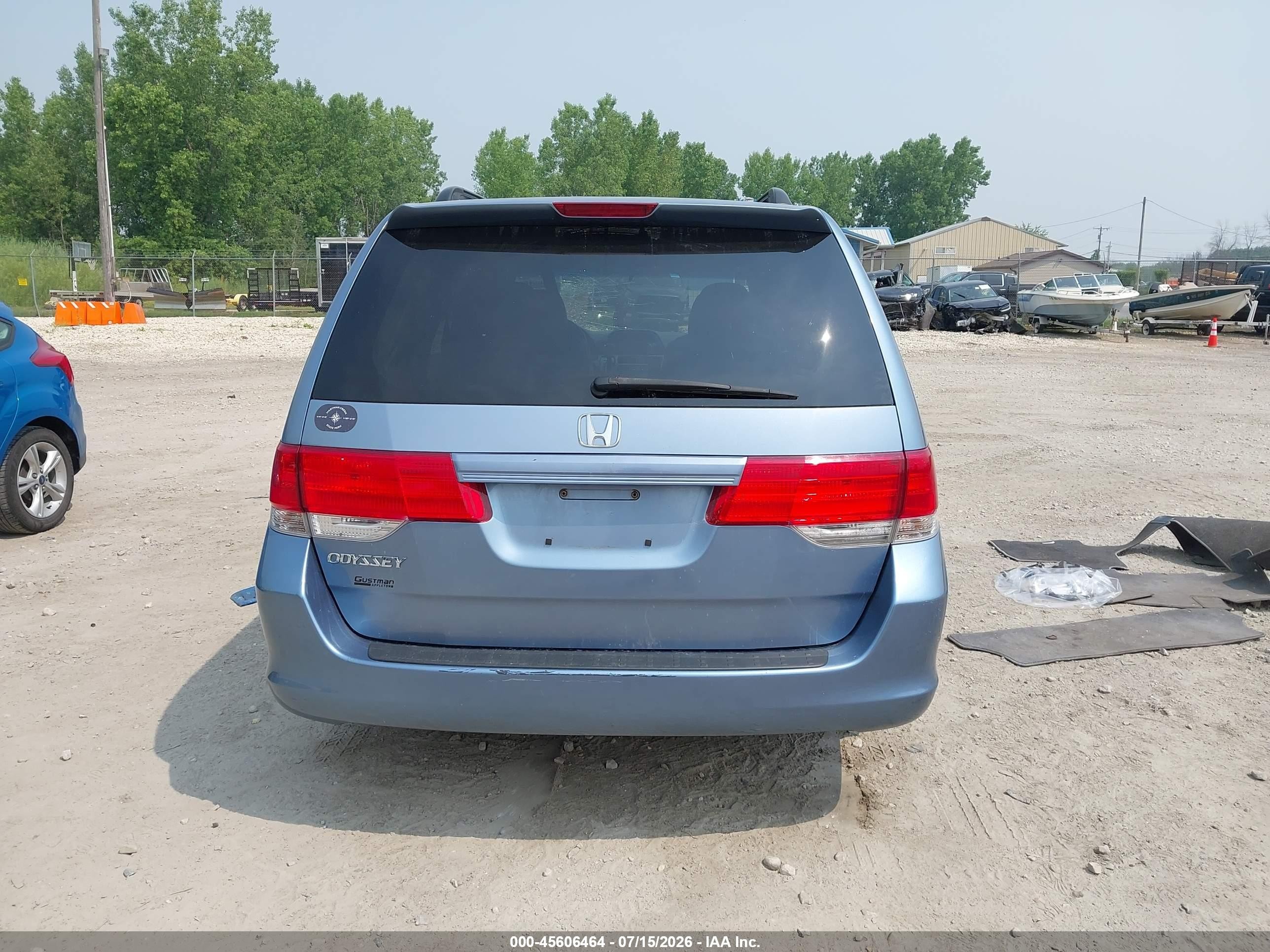 2010 Honda Odyssey Ex Light Blue vin: 5FNRL3H49AB019673