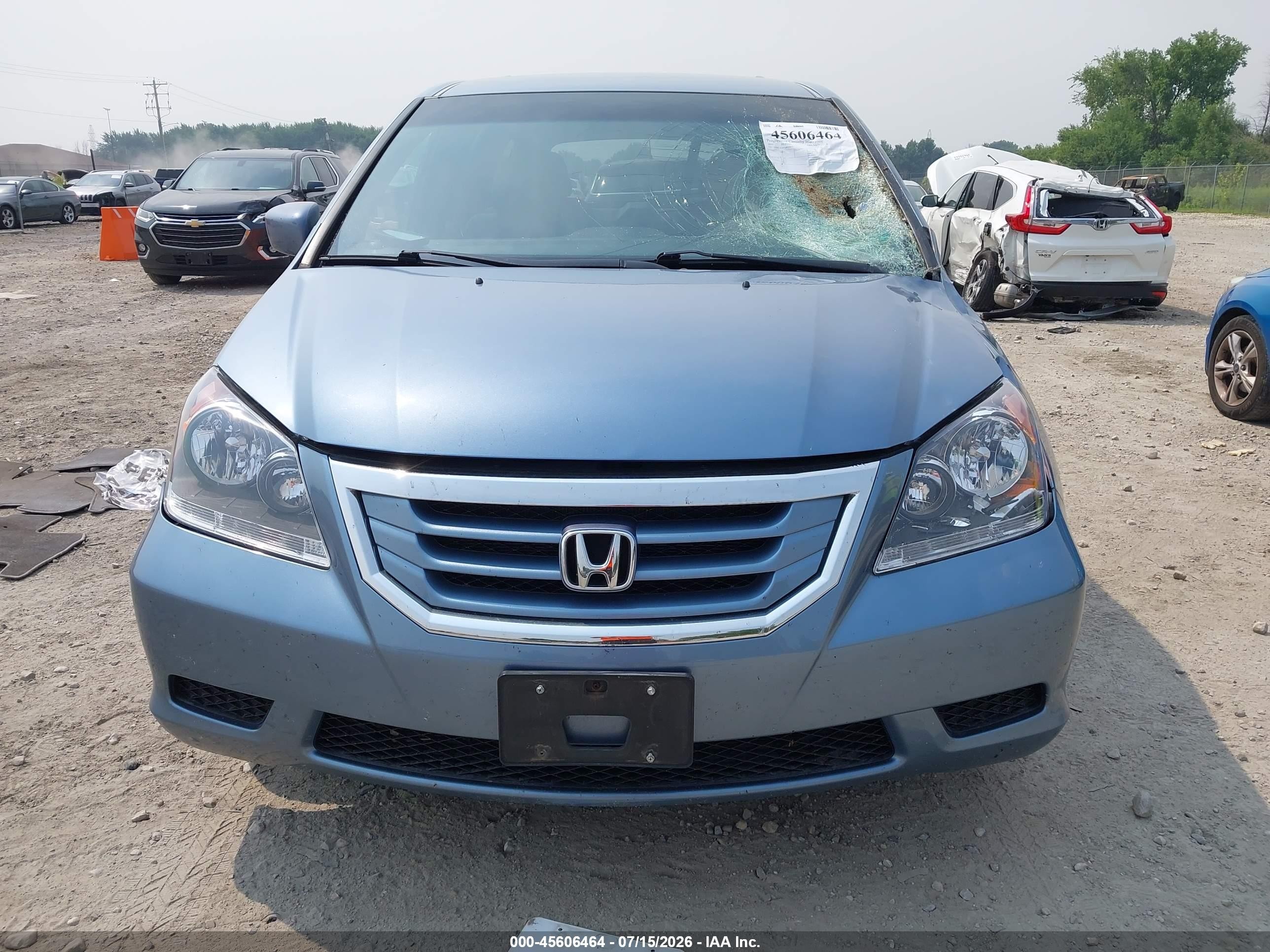 2010 Honda Odyssey Ex Light Blue vin: 5FNRL3H49AB019673