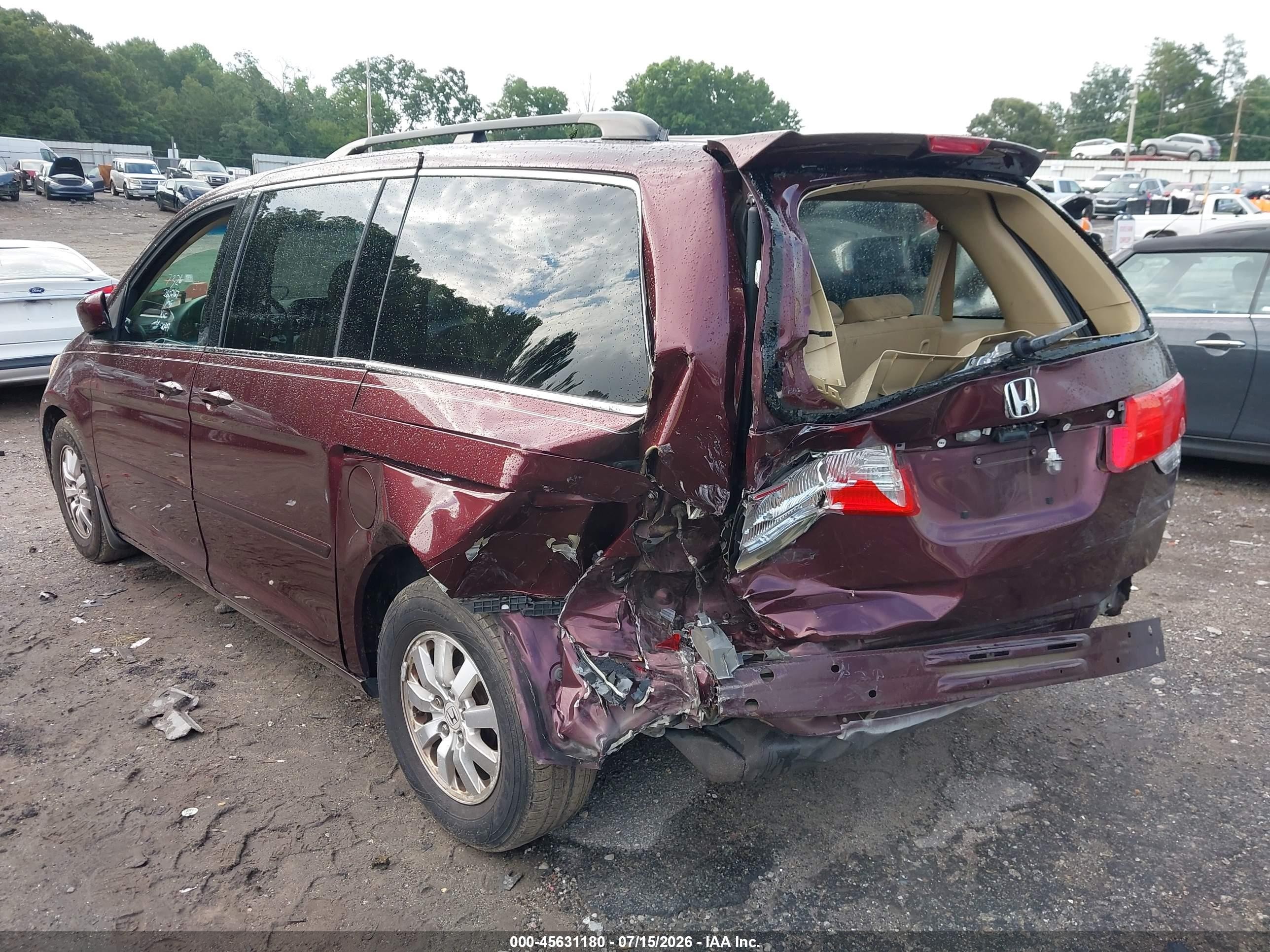 2010 Honda Odyssey Ex Maroon vin: 5FNRL3H49AB032049