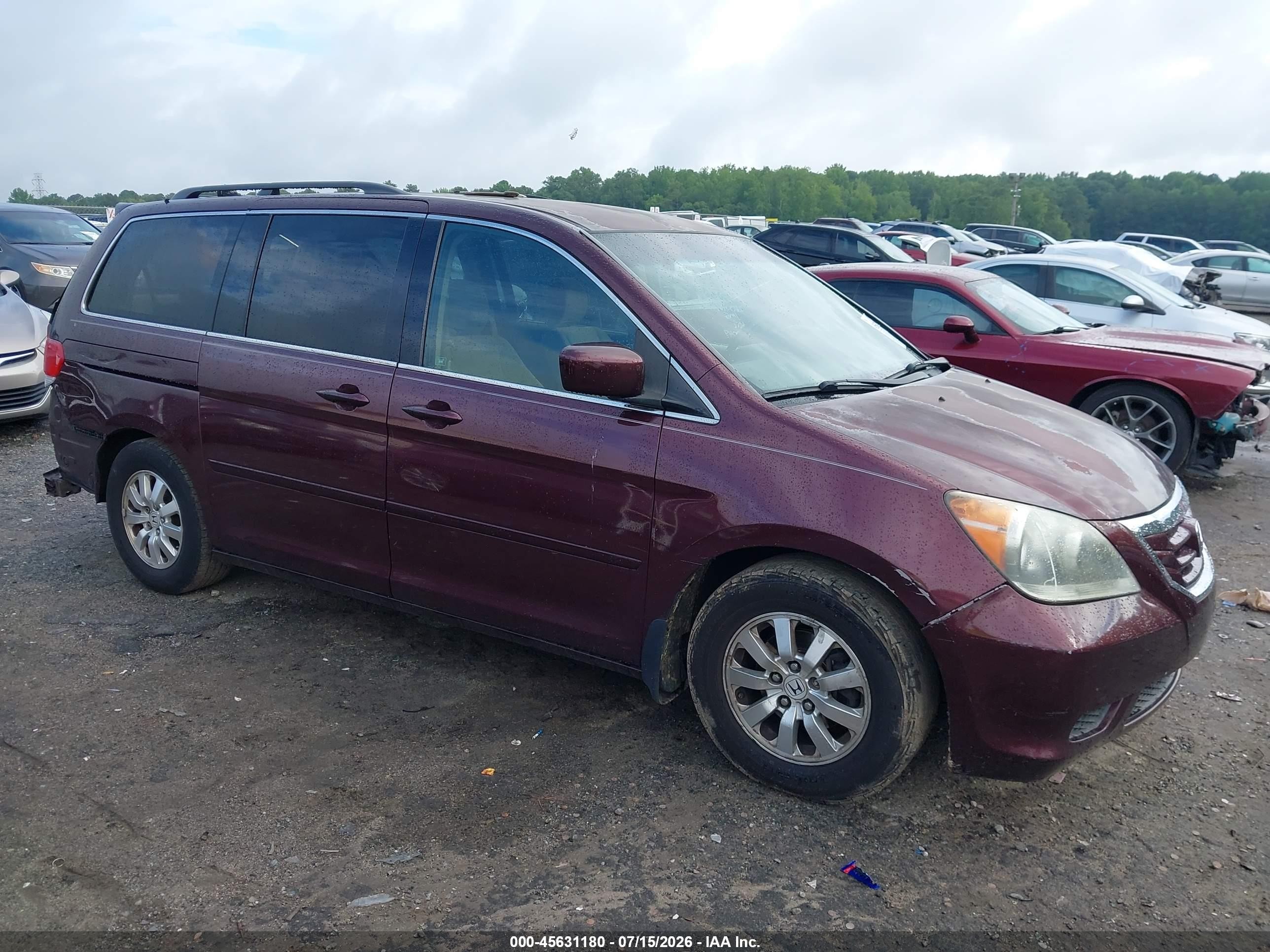 2010 Honda Odyssey Ex Maroon vin: 5FNRL3H49AB032049