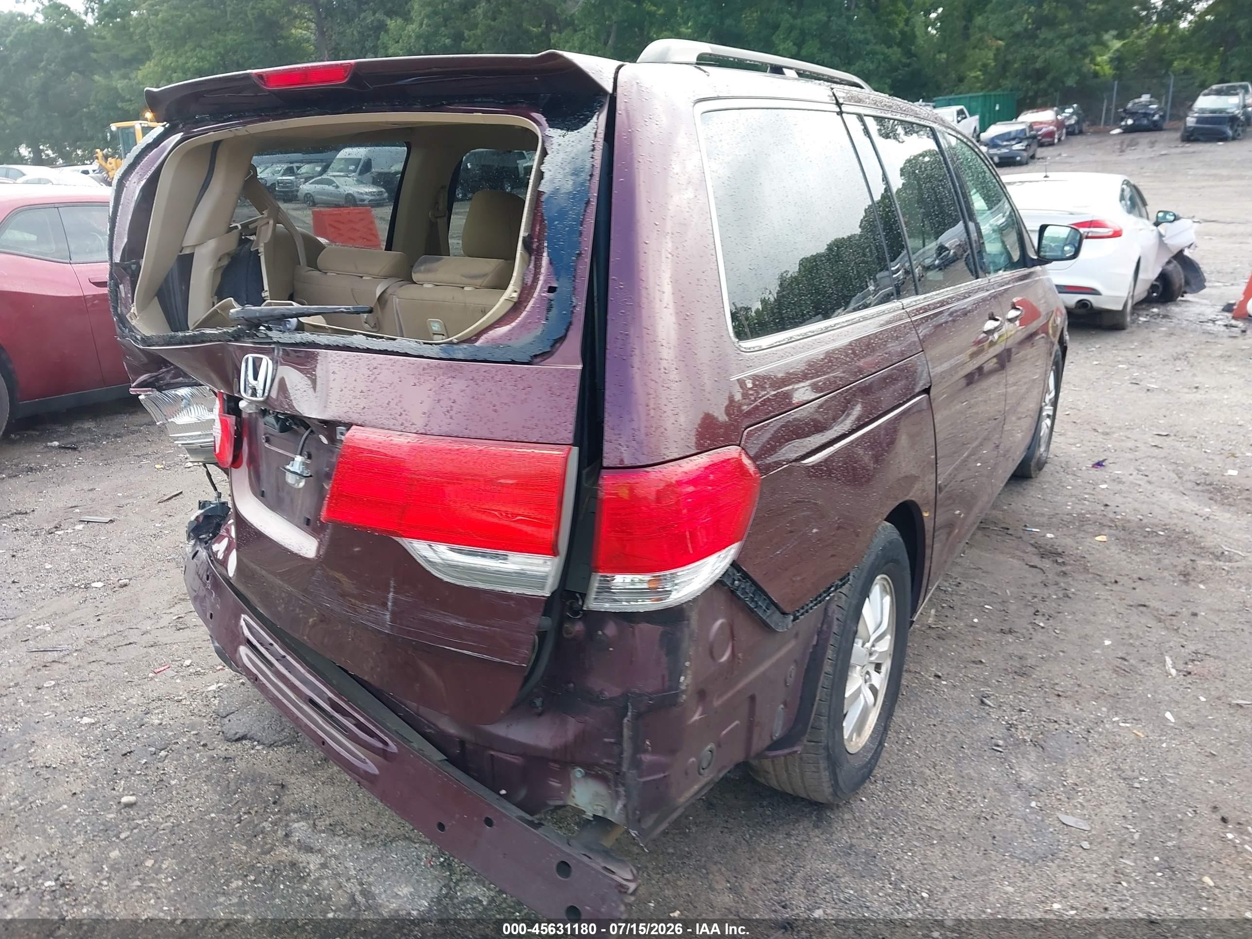 2010 Honda Odyssey Ex Maroon vin: 5FNRL3H49AB032049
