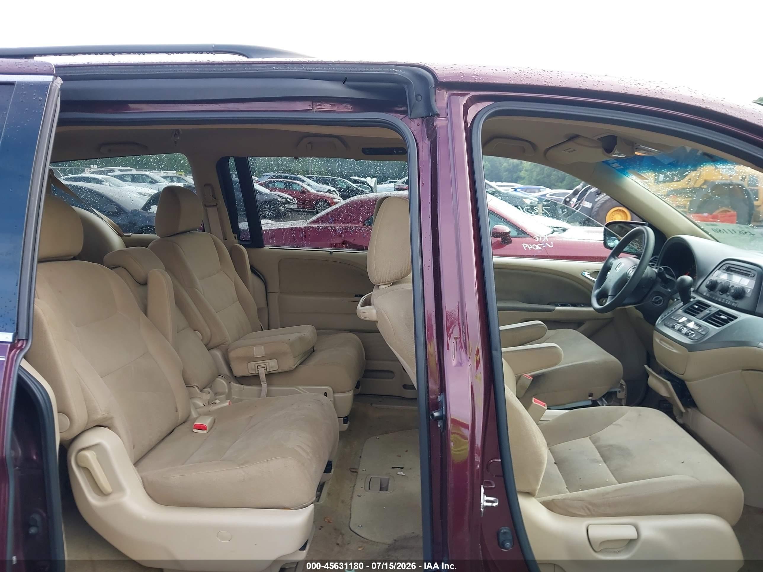2010 Honda Odyssey Ex Maroon vin: 5FNRL3H49AB032049