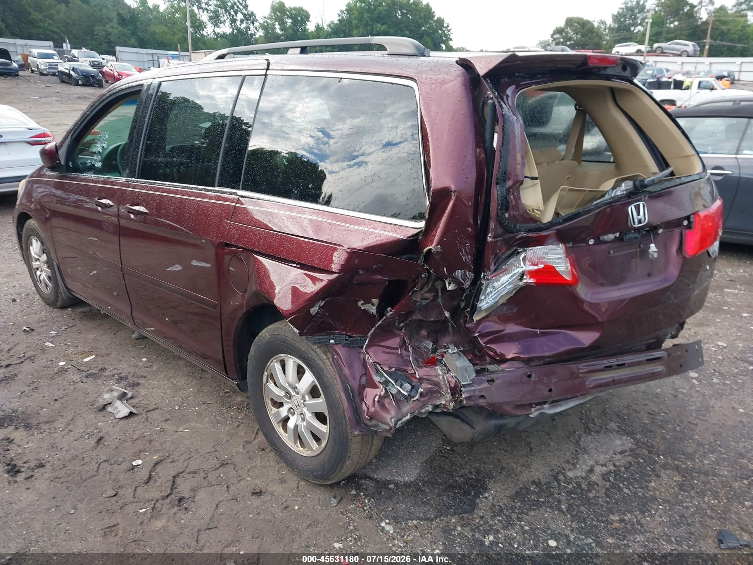 2010 Honda Odyssey Ex Maroon vin: 5FNRL3H49AB032049