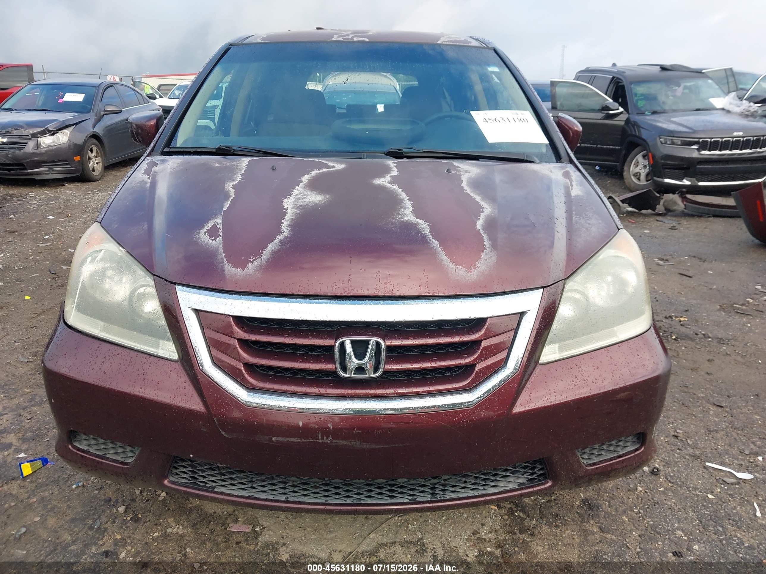 2010 Honda Odyssey Ex Maroon vin: 5FNRL3H49AB032049