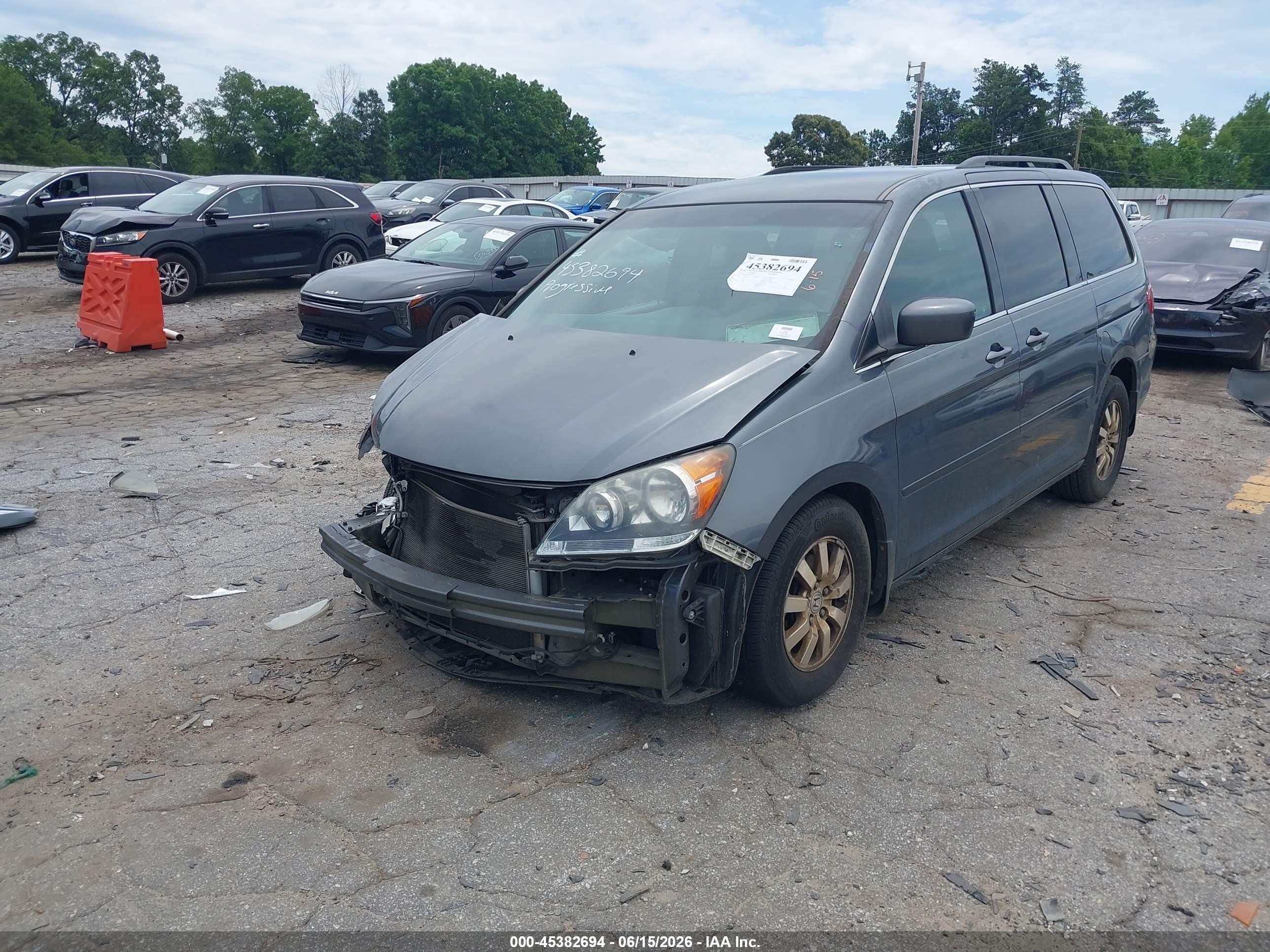 2010 Honda Odyssey Ex Gray vin: 5FNRL3H49AB042435