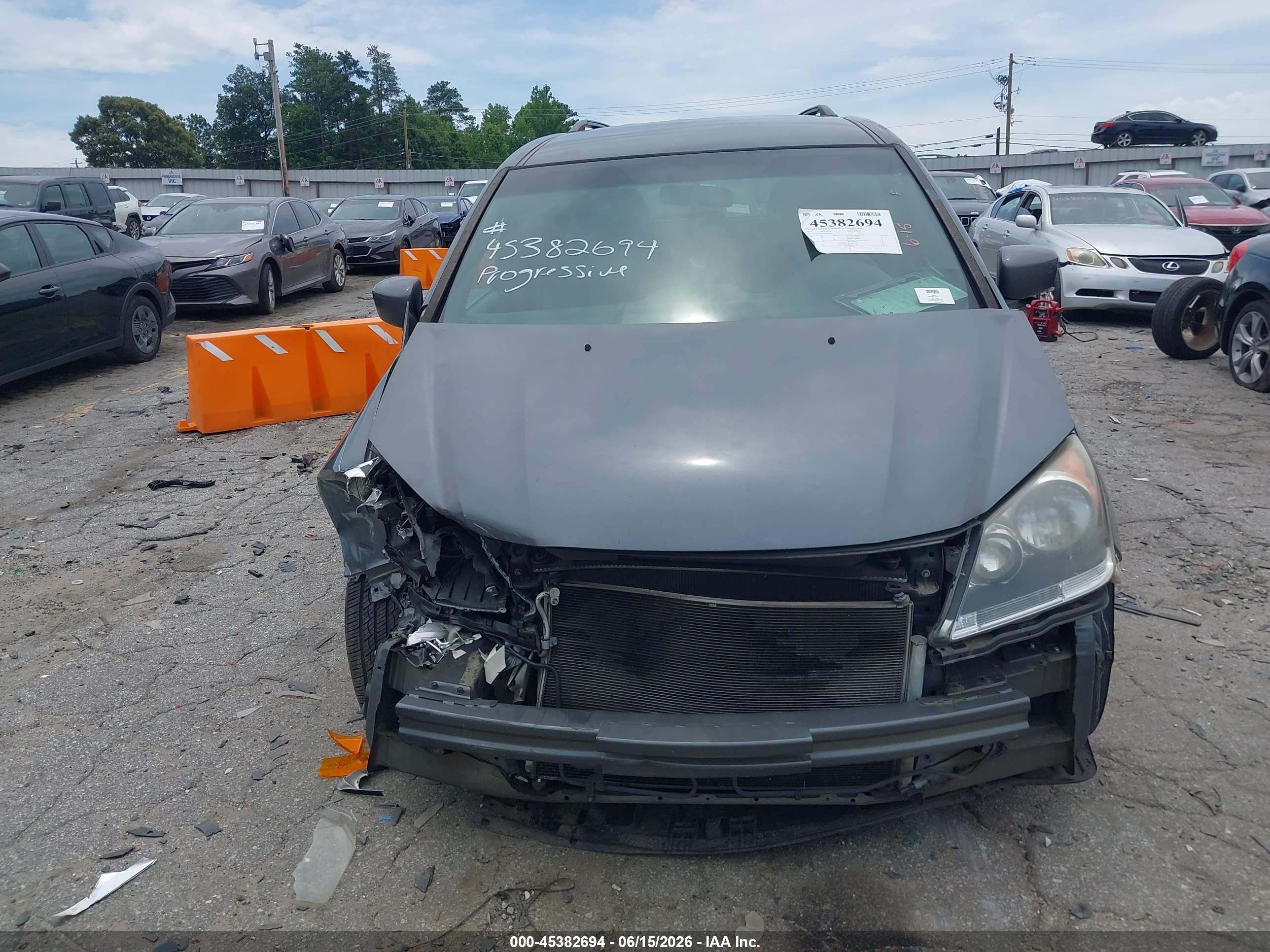 2010 Honda Odyssey Ex Gray vin: 5FNRL3H49AB042435
