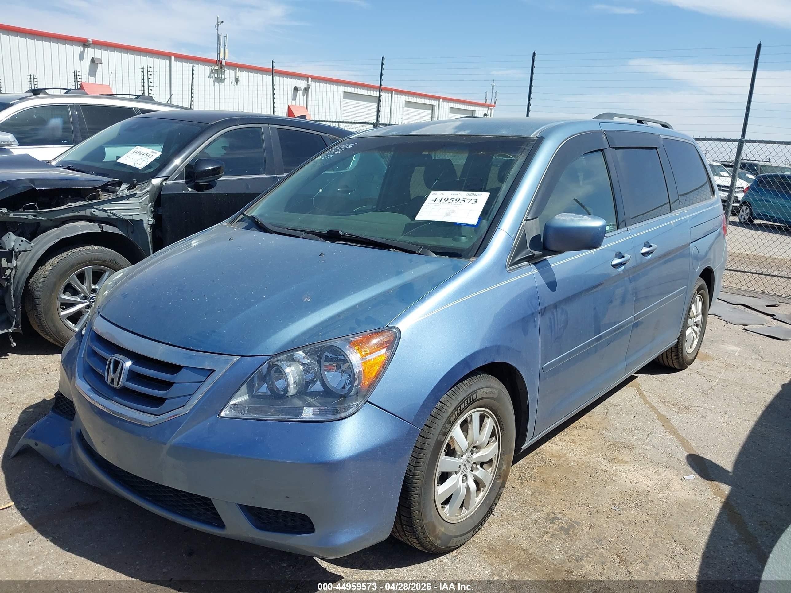 2010 Honda Odyssey Ex Blue vin: 5FNRL3H49AB091862
