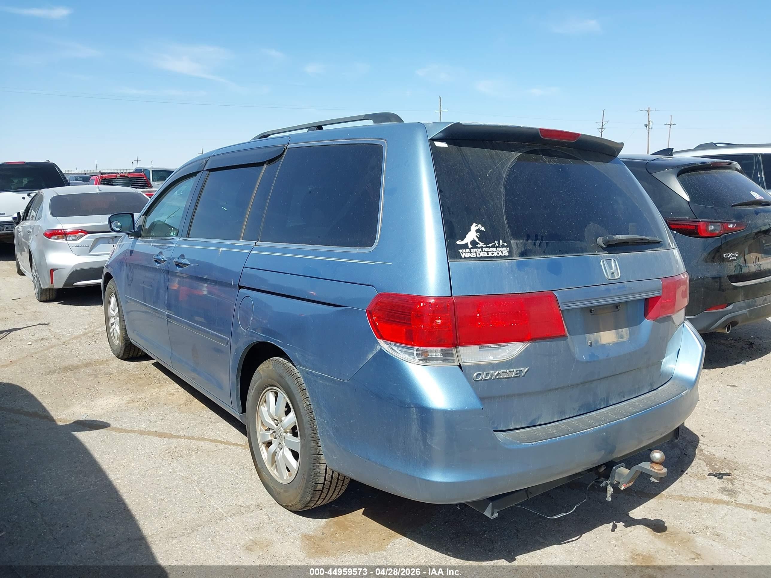 2010 Honda Odyssey Ex Blue vin: 5FNRL3H49AB091862