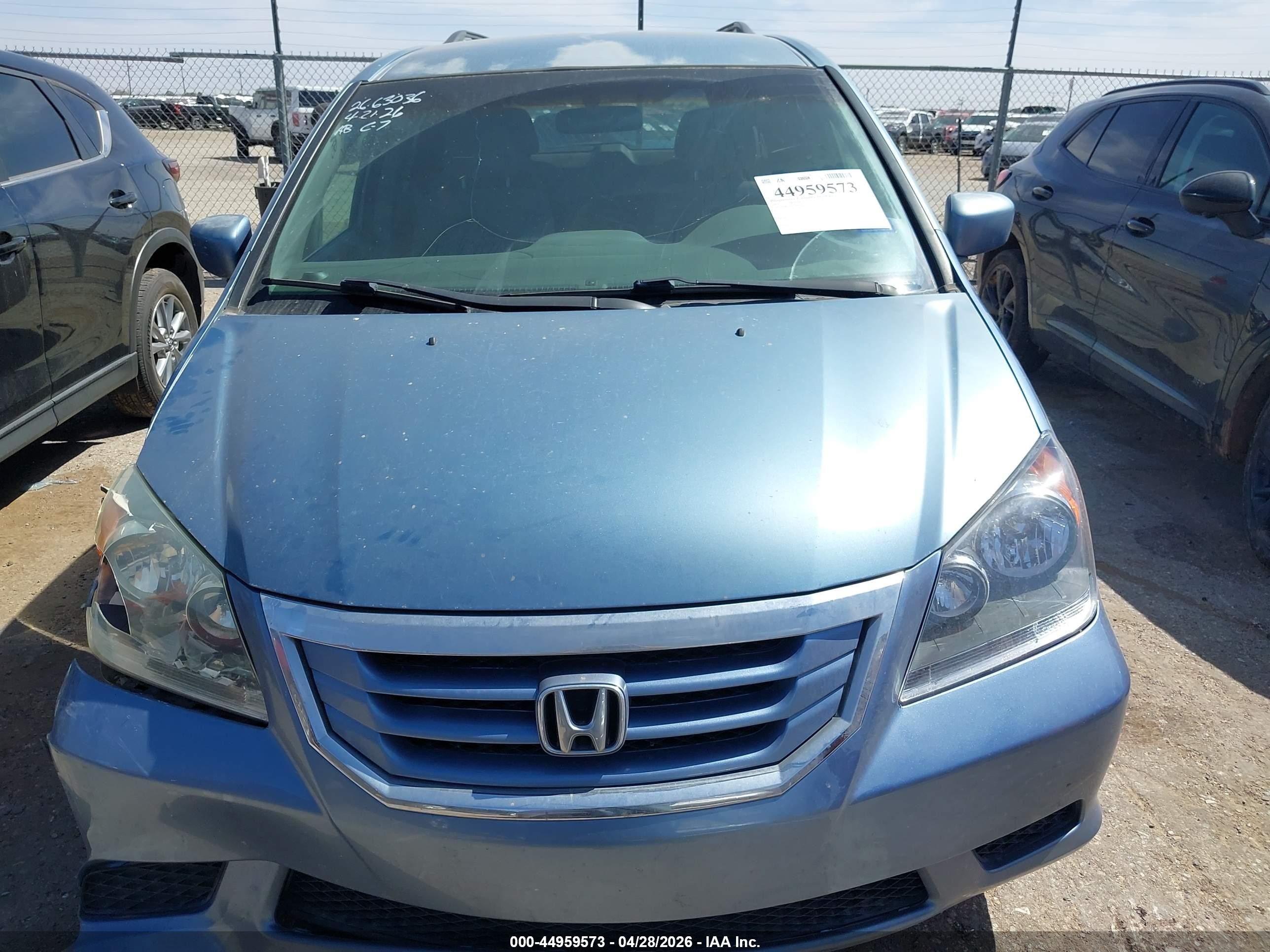2010 Honda Odyssey Ex Blue vin: 5FNRL3H49AB091862