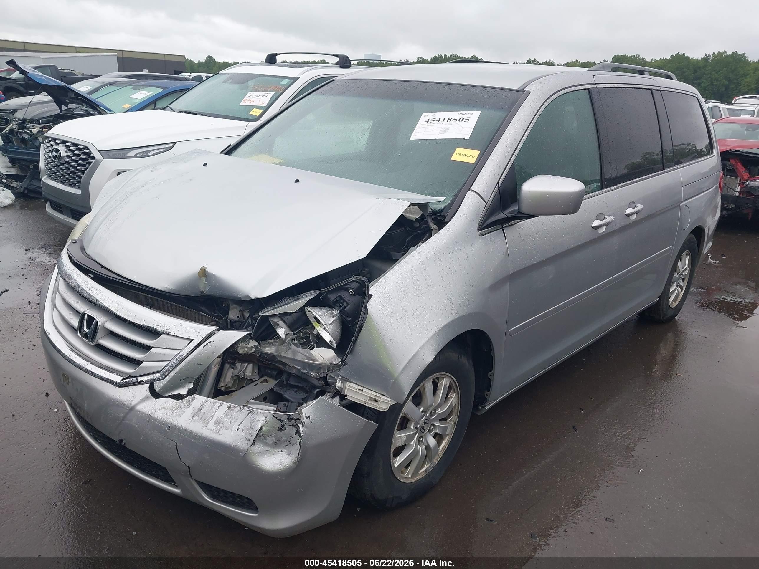 2010 Honda Odyssey Ex Gray vin: 5FNRL3H4XAB112217