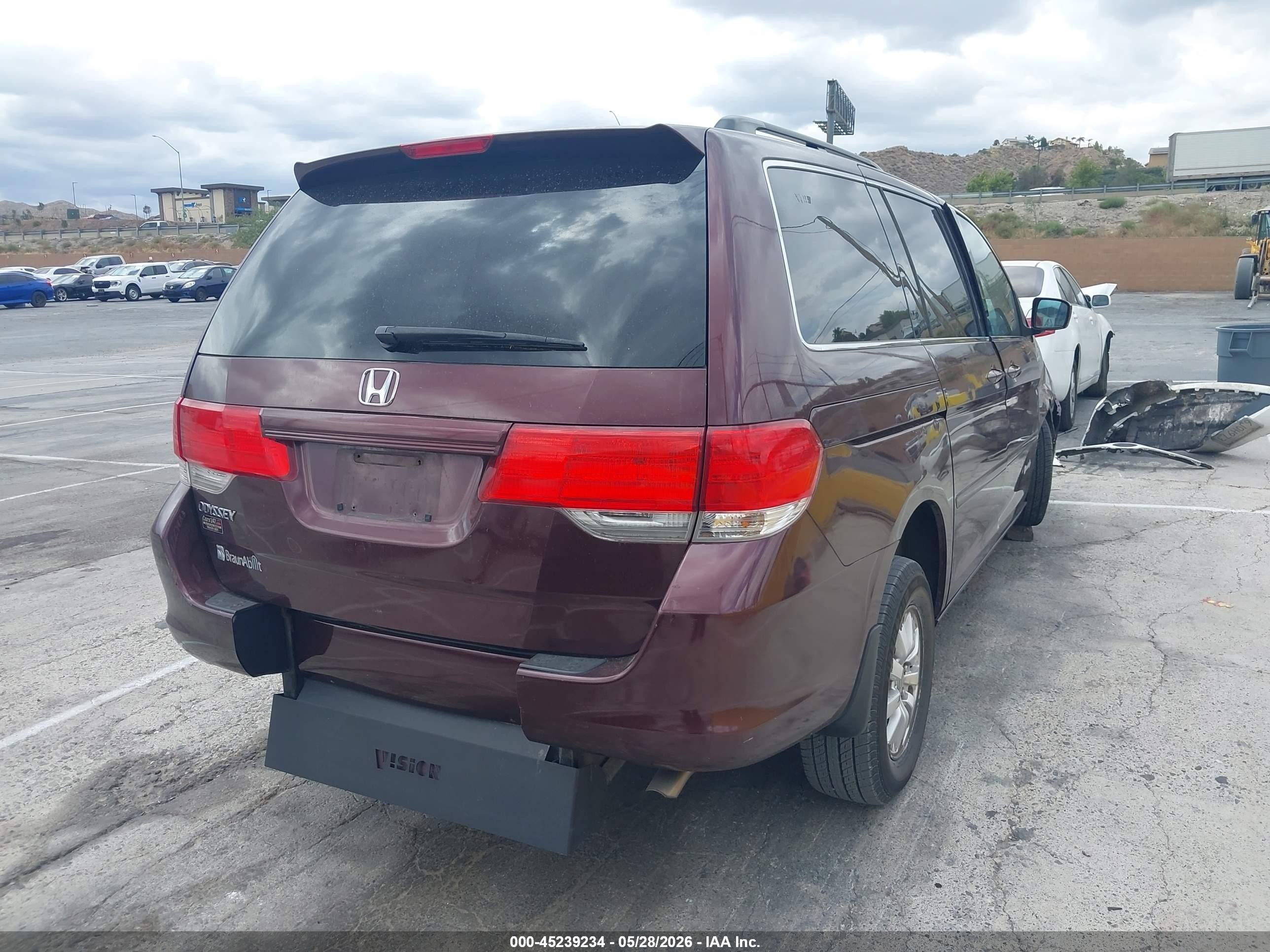 2010 Honda Odyssey Ex Burgundy vin: 5FNRL3H52AB055102
