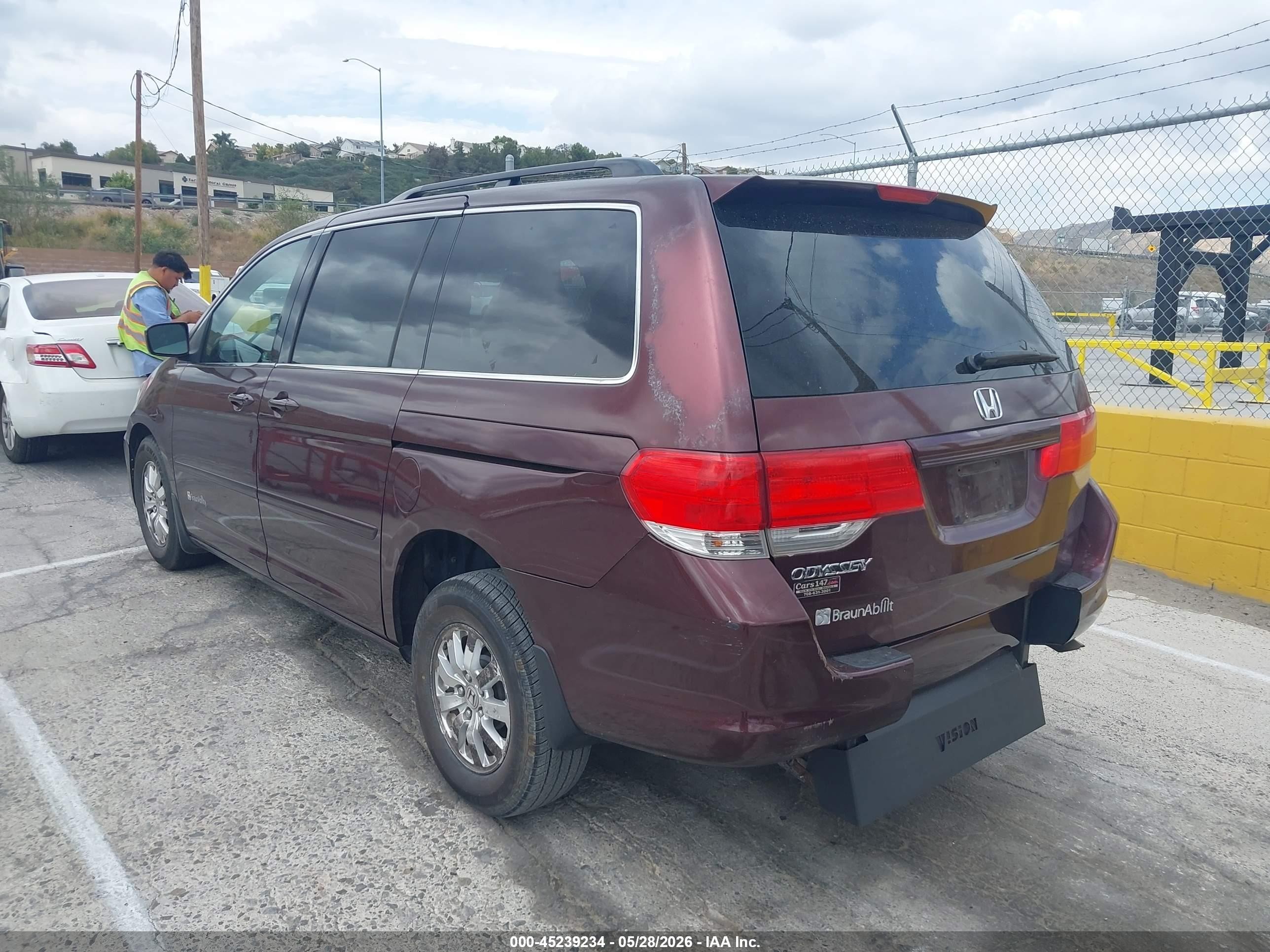 2010 Honda Odyssey Ex Burgundy vin: 5FNRL3H52AB055102