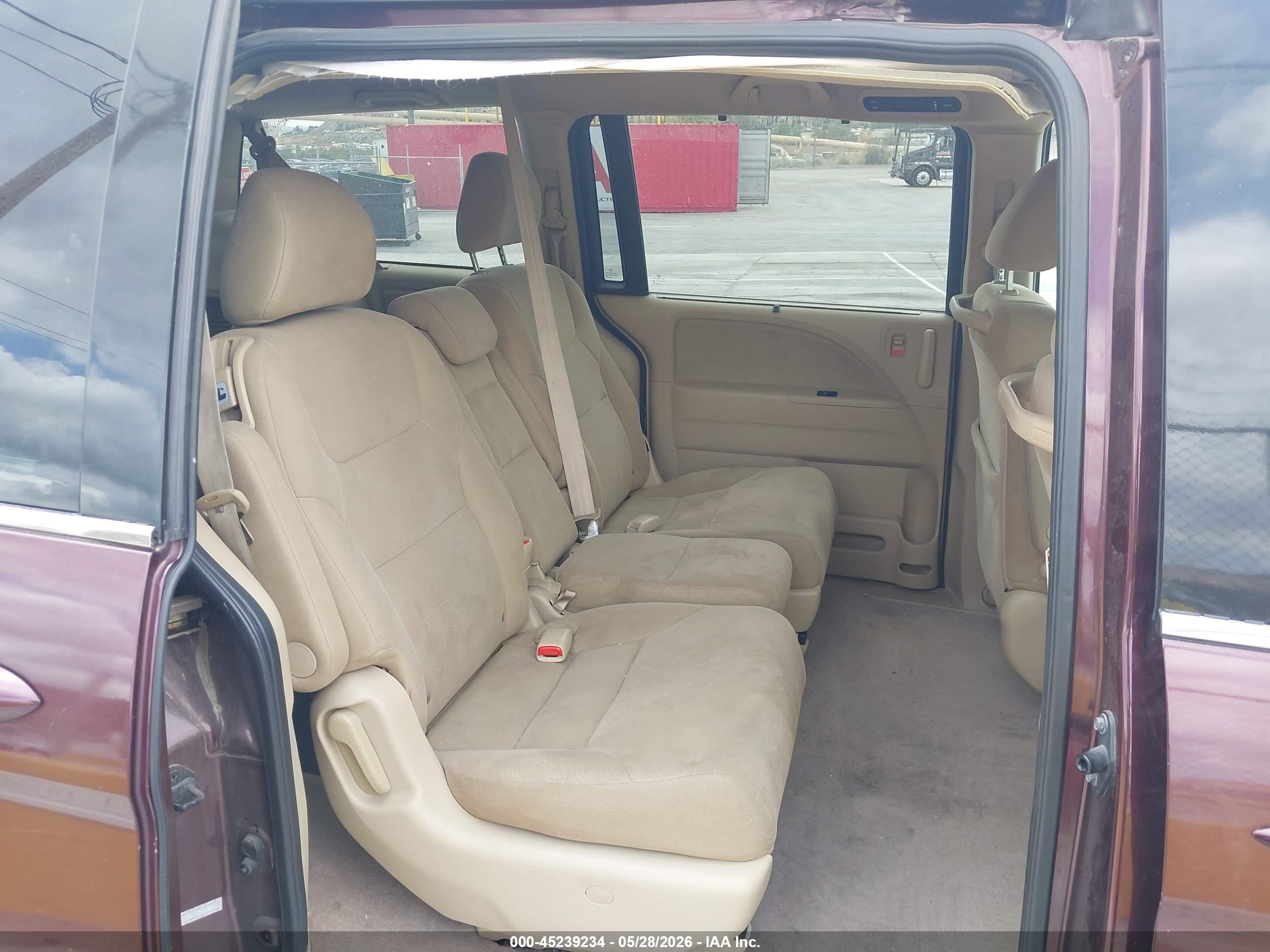 2010 Honda Odyssey Ex Burgundy vin: 5FNRL3H52AB055102