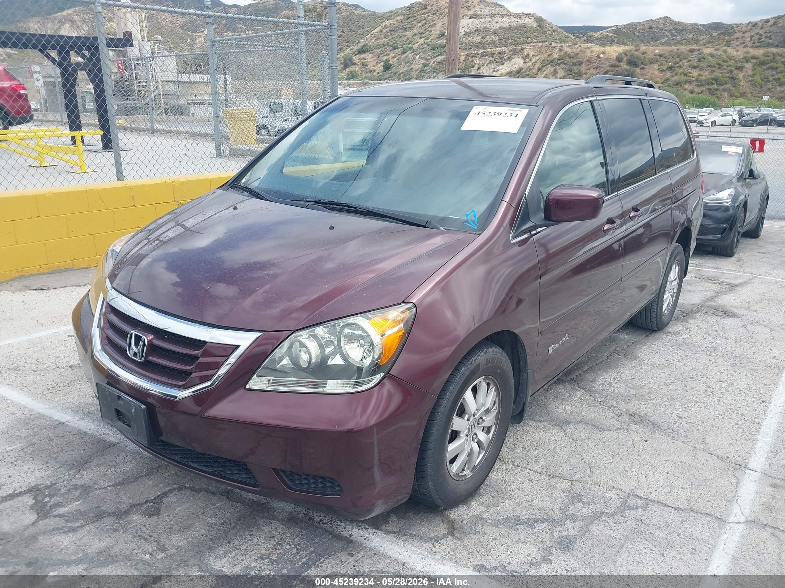 2010 Honda Odyssey Ex Burgundy vin: 5FNRL3H52AB055102