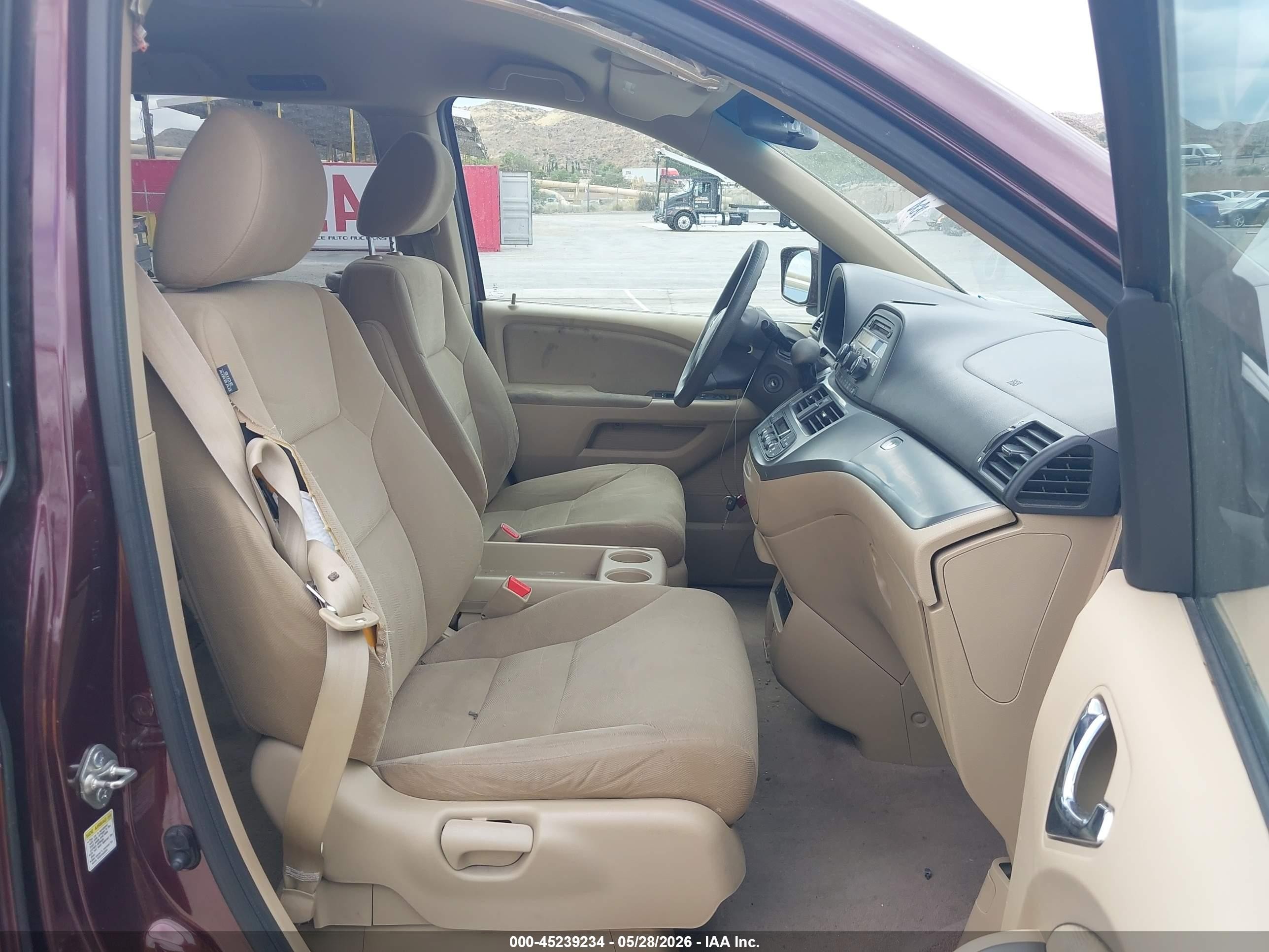 2010 Honda Odyssey Ex Burgundy vin: 5FNRL3H52AB055102