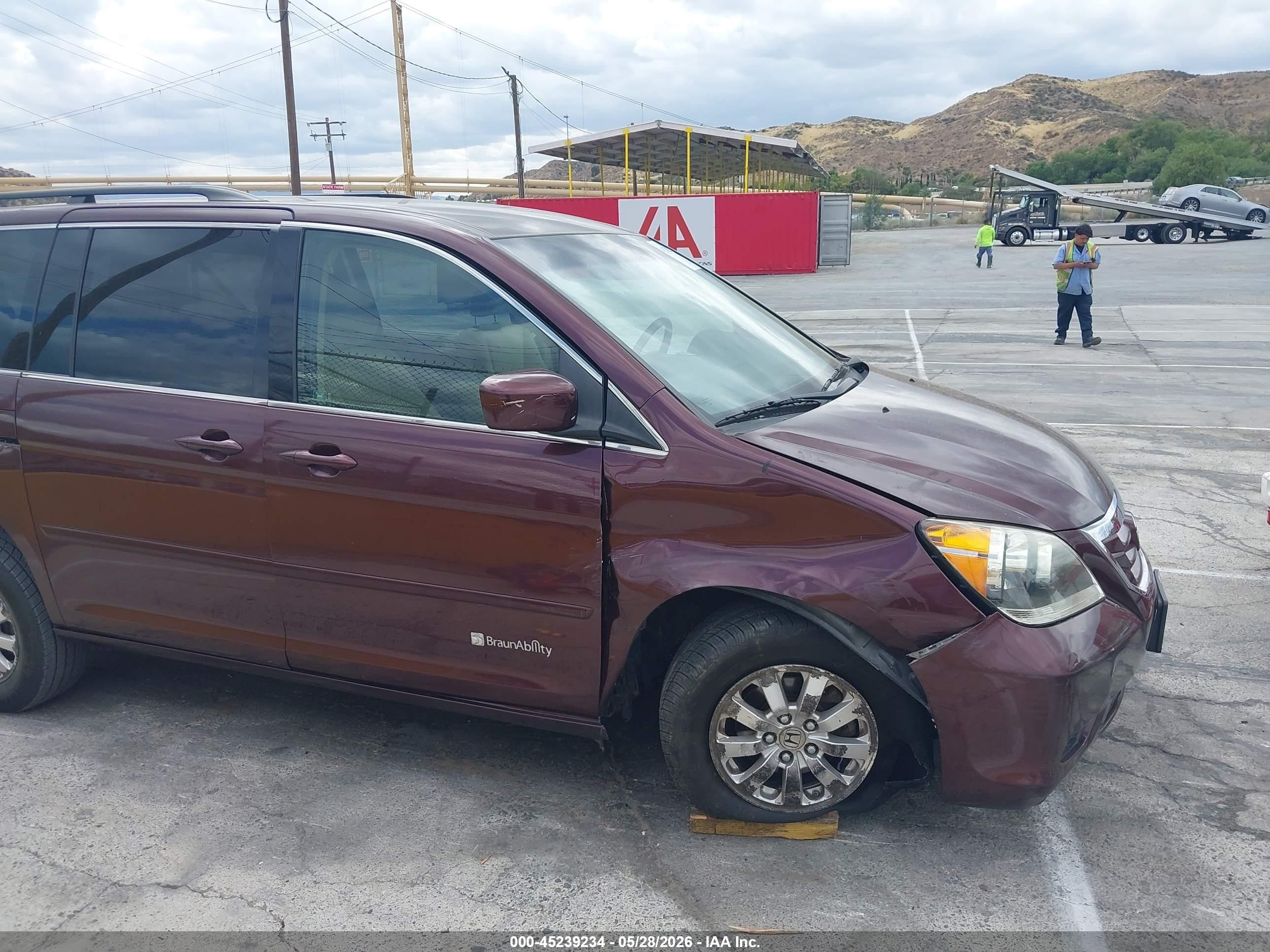 2010 Honda Odyssey Ex Burgundy vin: 5FNRL3H52AB055102