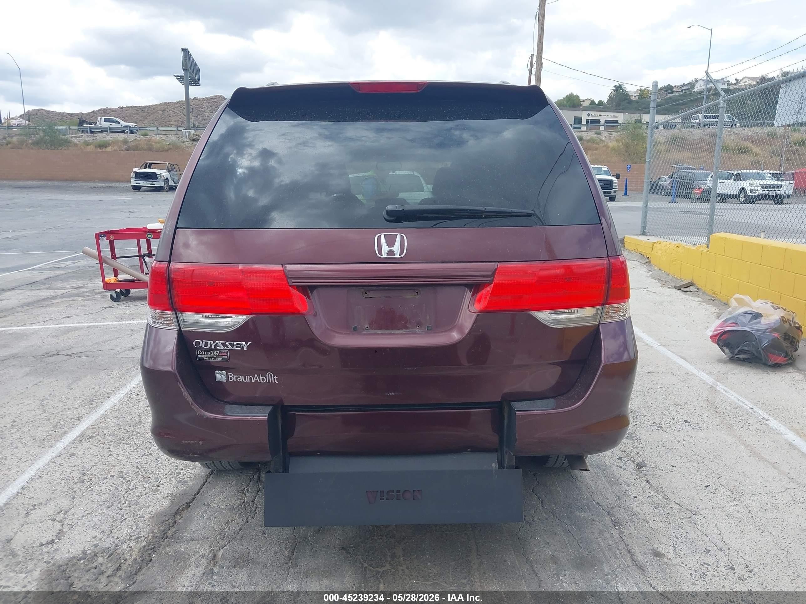 2010 Honda Odyssey Ex Burgundy vin: 5FNRL3H52AB055102