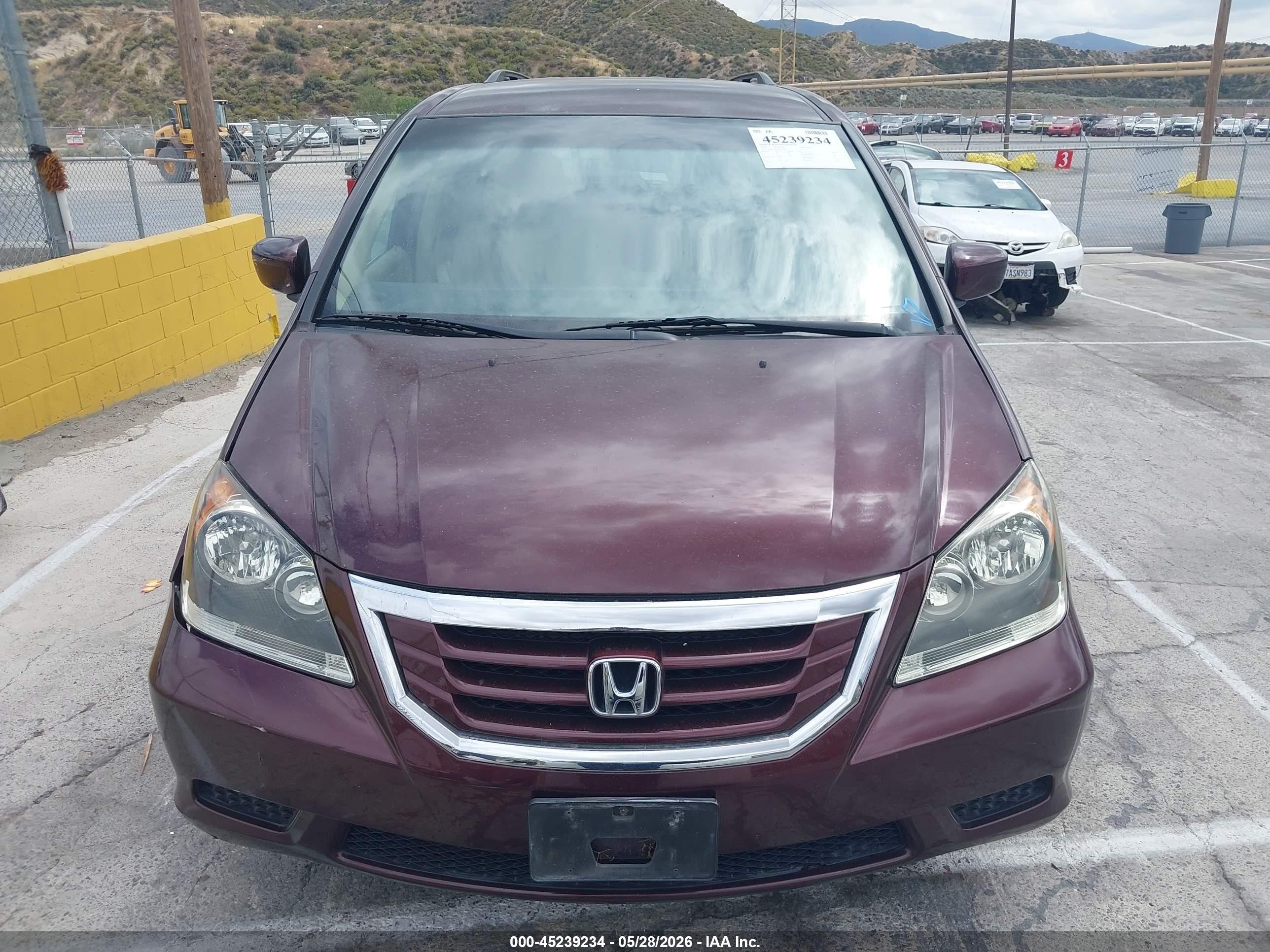2010 Honda Odyssey Ex Burgundy vin: 5FNRL3H52AB055102