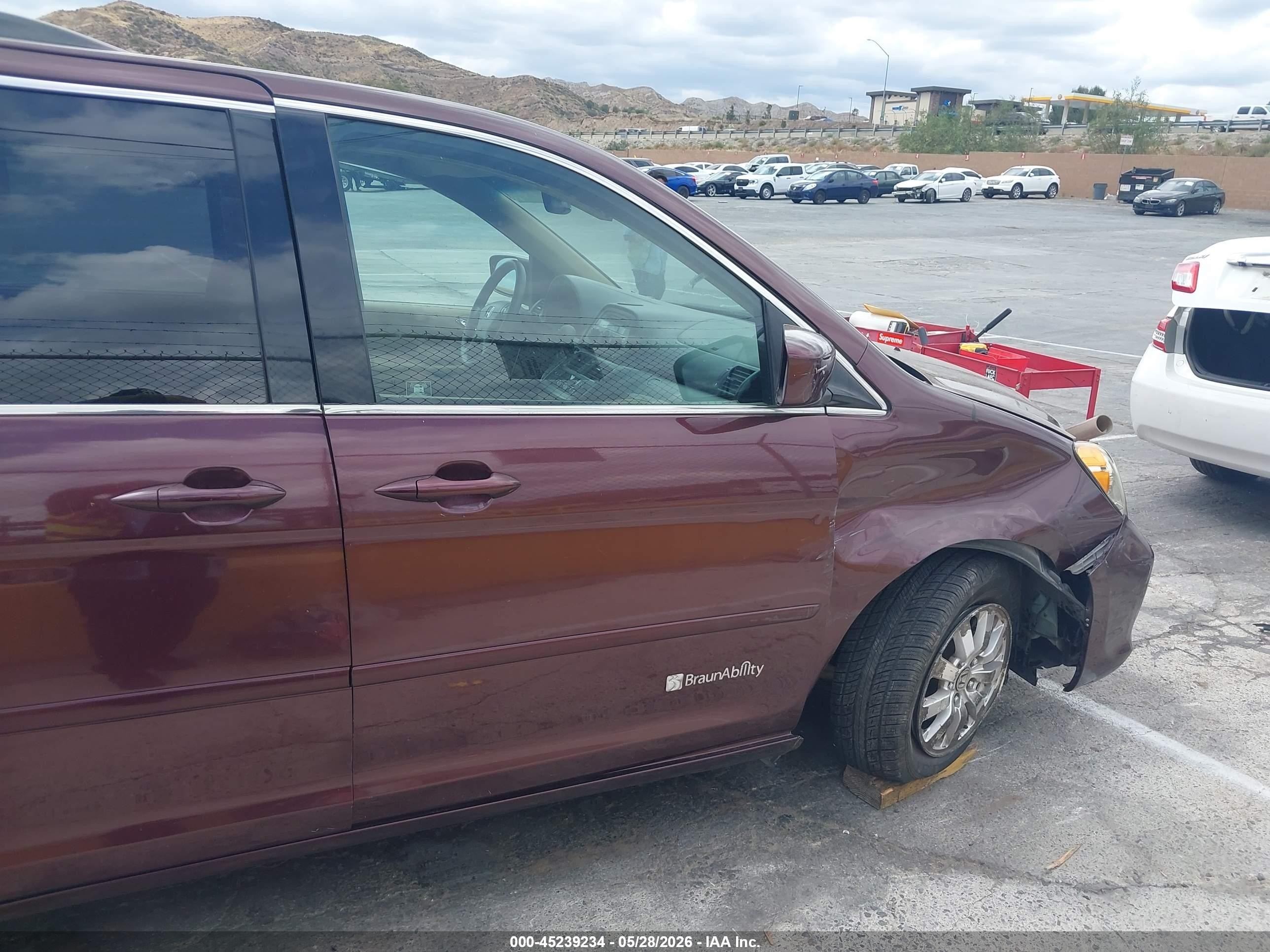 2010 Honda Odyssey Ex Burgundy vin: 5FNRL3H52AB055102