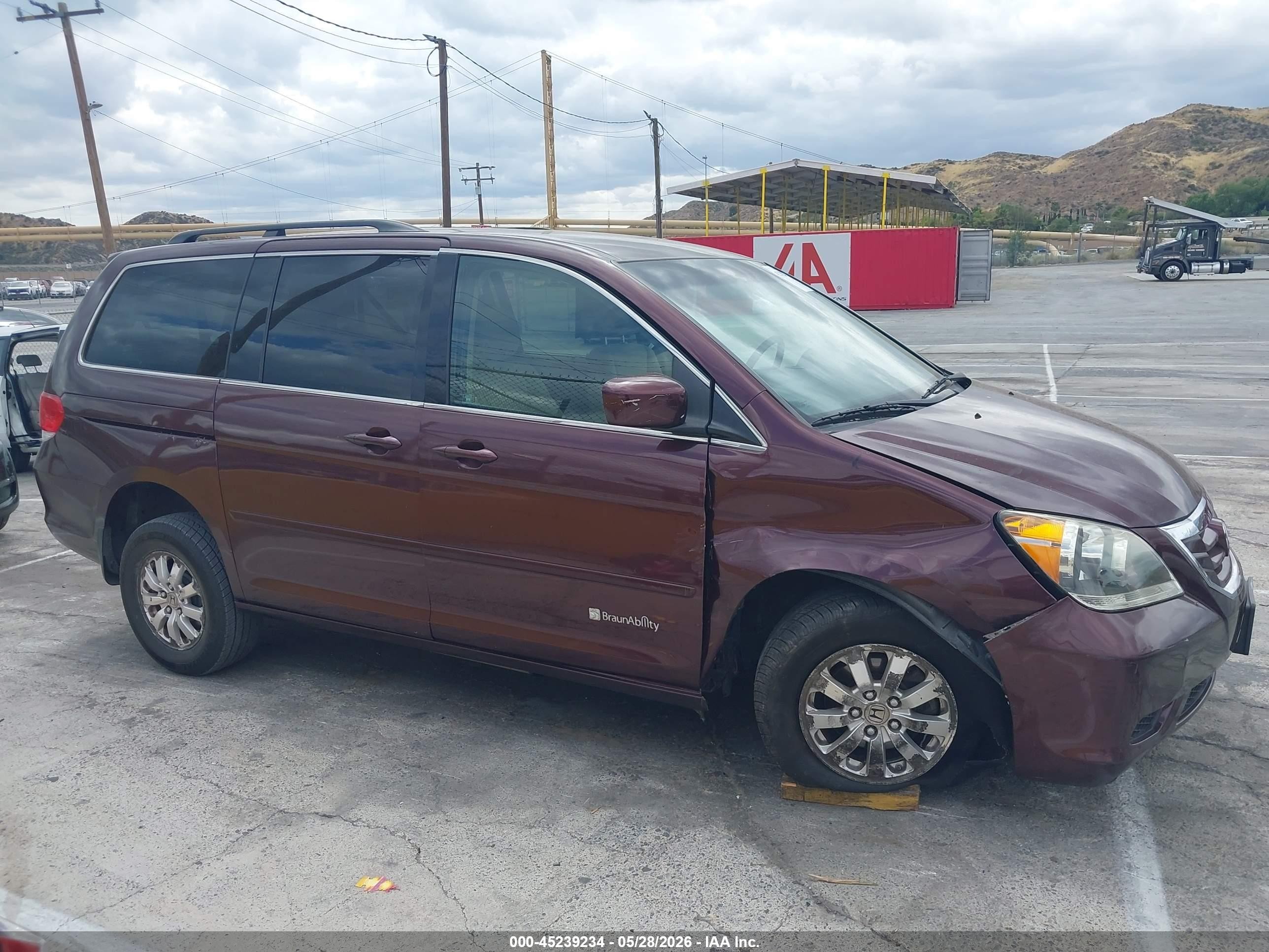 2010 Honda Odyssey Ex Burgundy vin: 5FNRL3H52AB055102